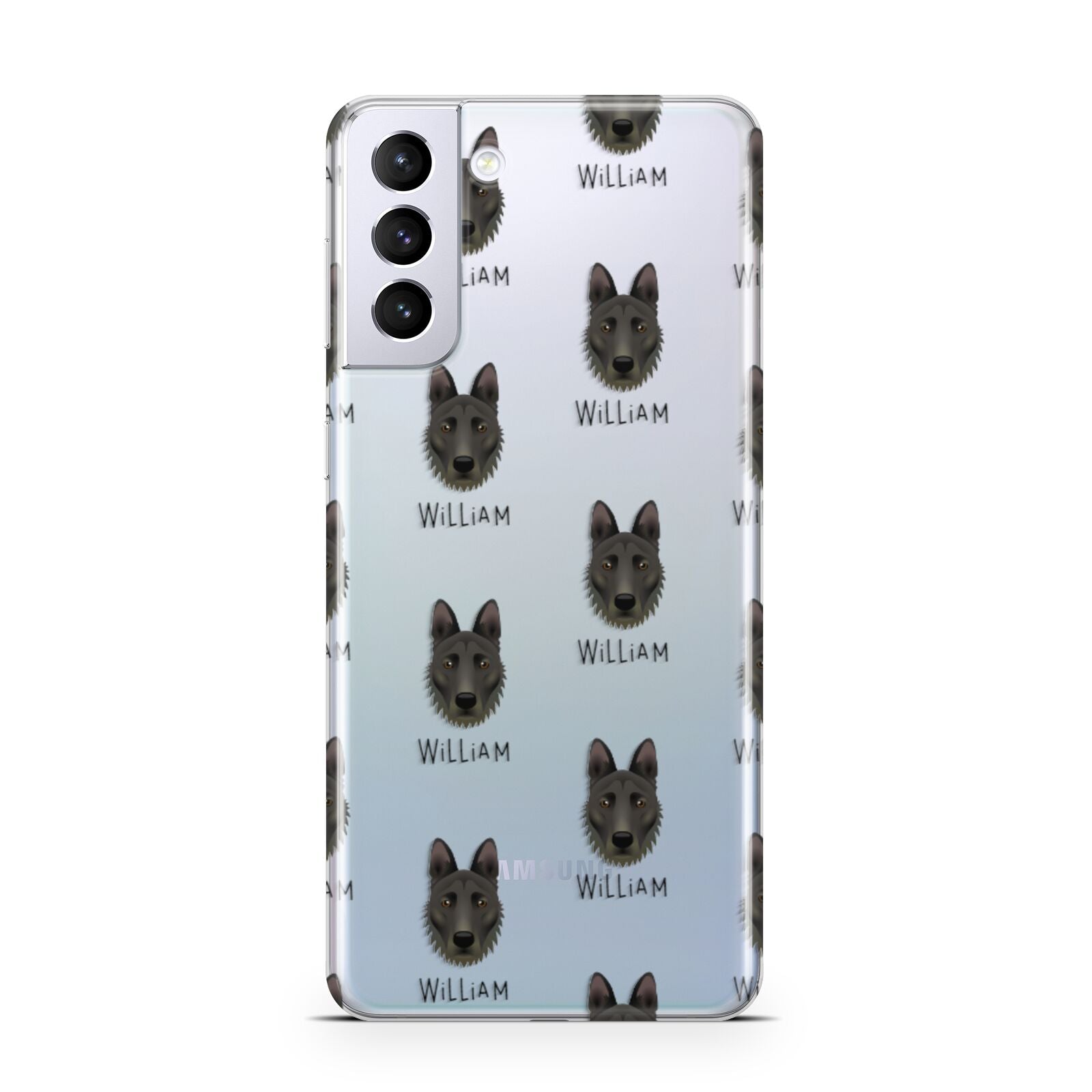 Dutch Shepherd Icon with Name Samsung S21 Plus Phone Case