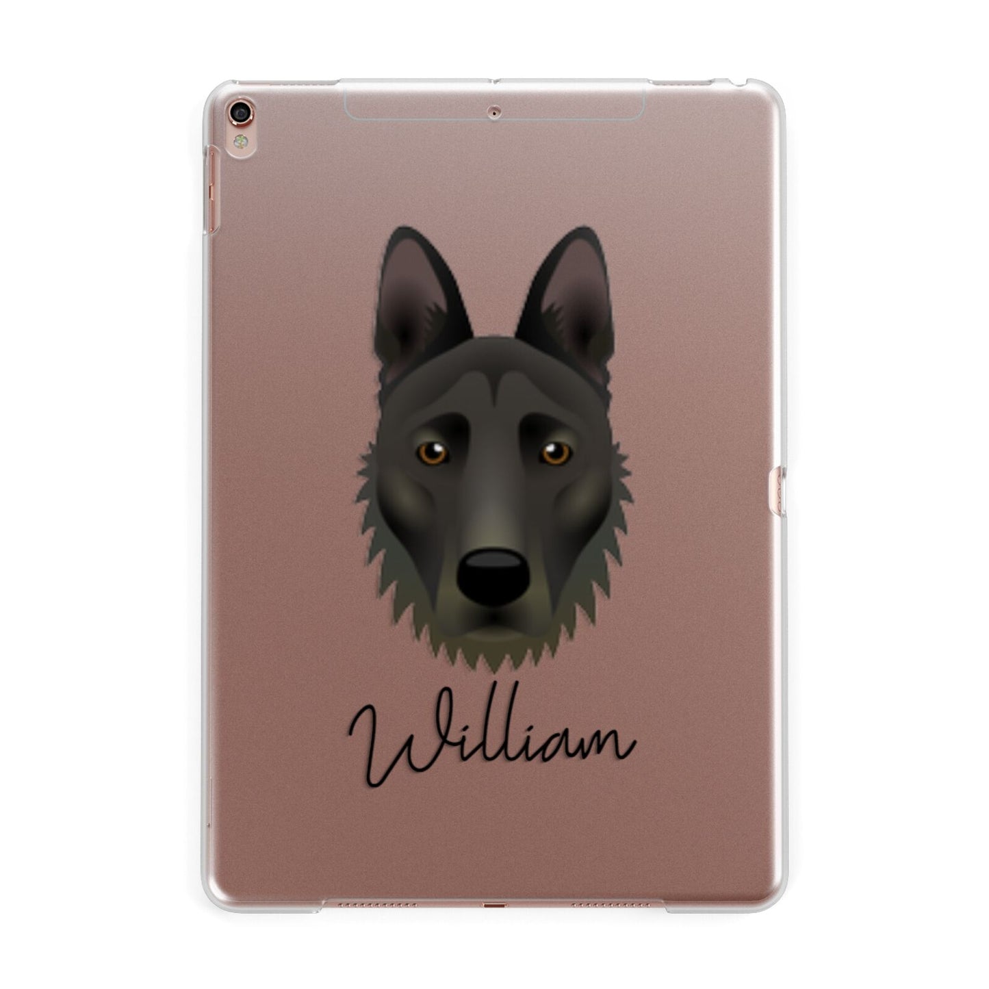 Dutch Shepherd Personalised Apple iPad Rose Gold Case