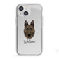 Dutch Shepherd Personalised iPhone 13 Mini TPU Impact Case with White Edges