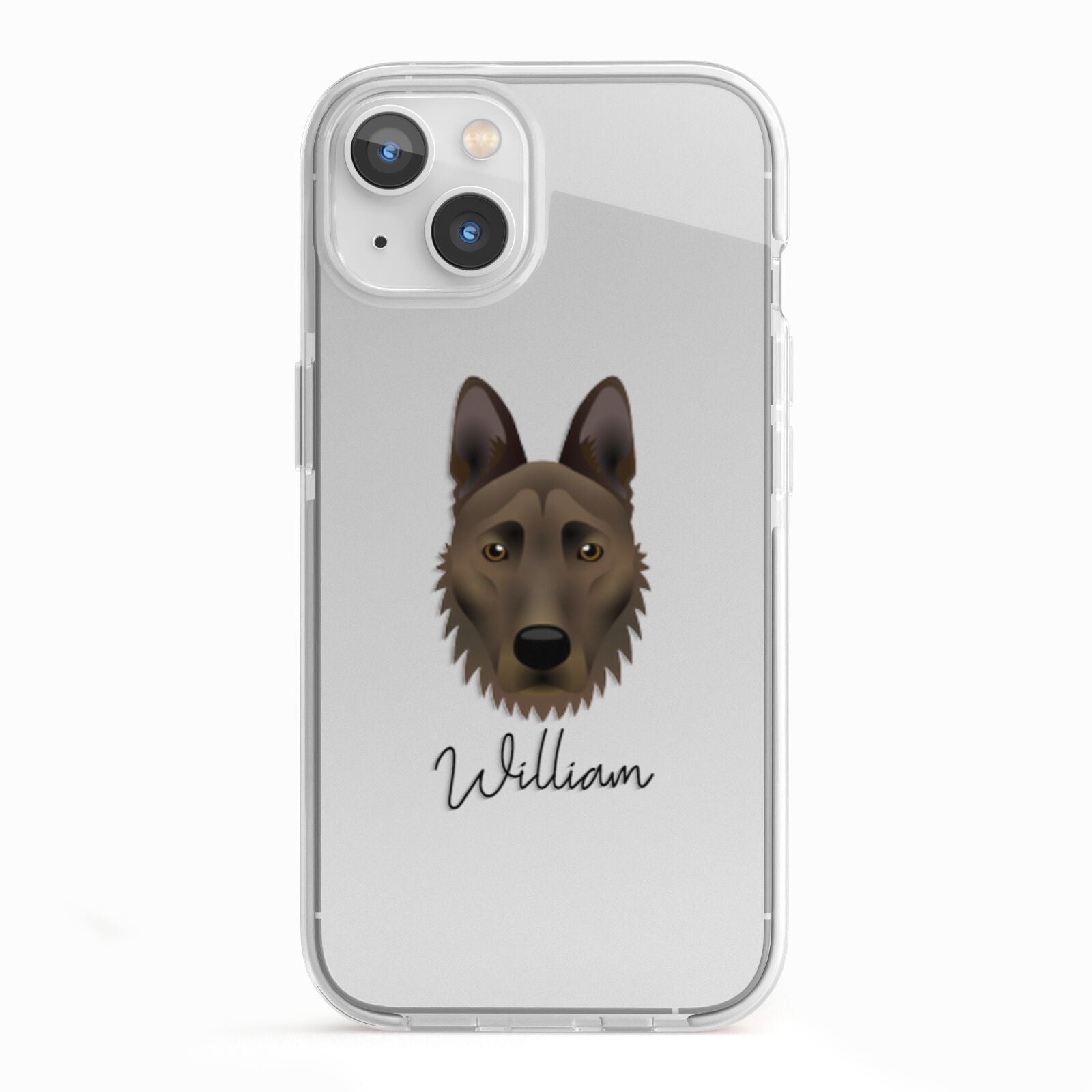 Dutch Shepherd Personalised iPhone 13 TPU Impact Case with White Edges