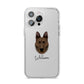 Dutch Shepherd Personalised iPhone 14 Pro Max Clear Tough Case Silver