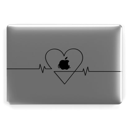 ECG Effect Heart Beats with Name Apple MacBook Case