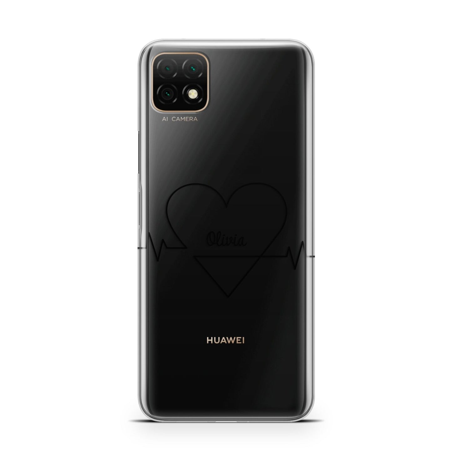 ECG Effect Heart Beats with Name Huawei Enjoy 20 Phone Case