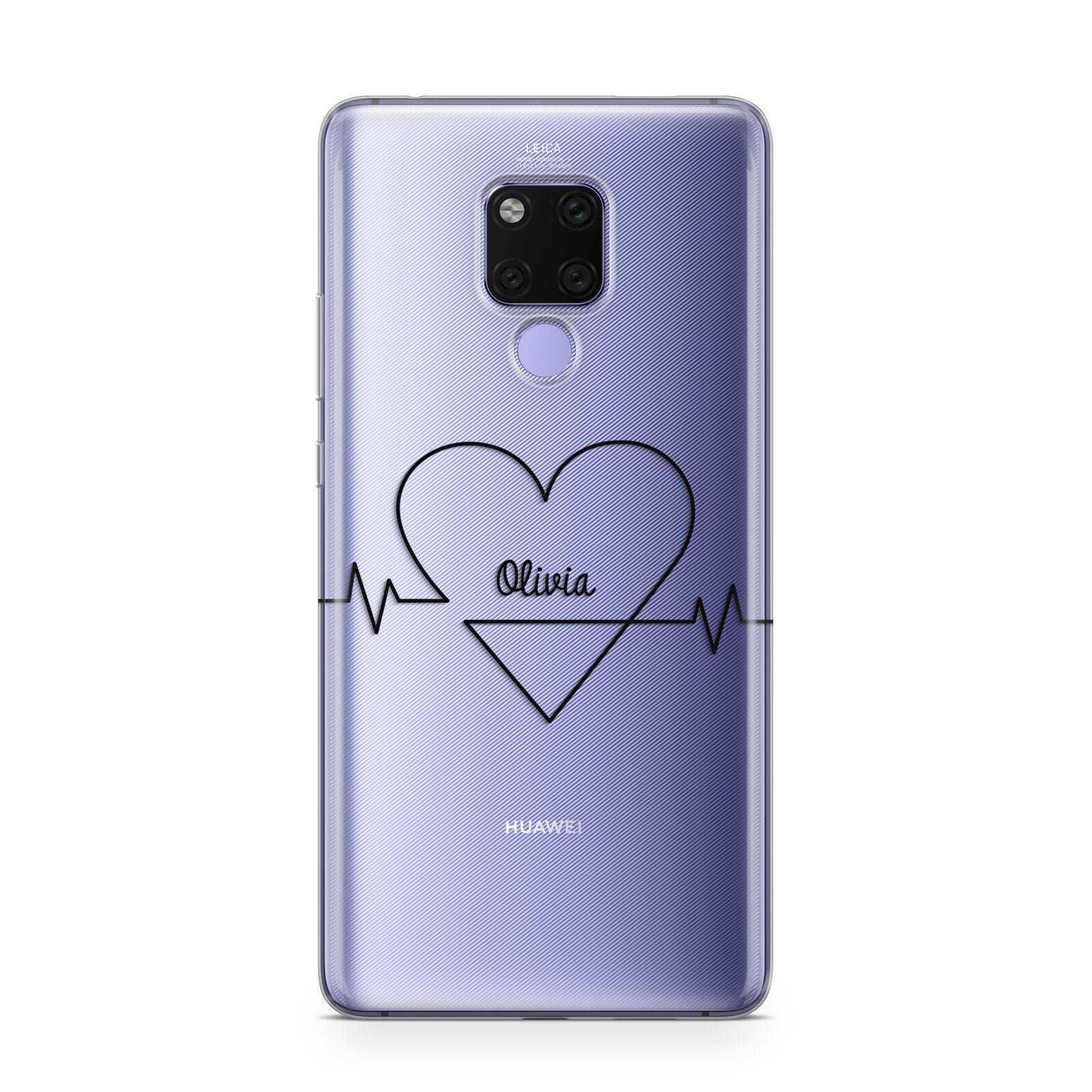 ECG Effect Heart Beats with Name Huawei Mate 20X Phone Case