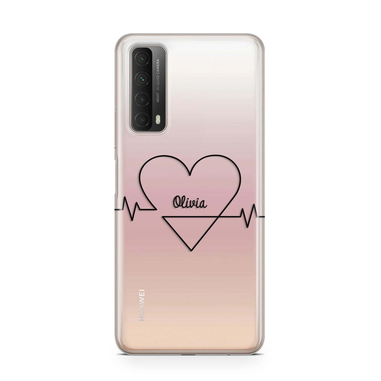 ECG Effect Heart Beats with Name Huawei P Smart 2021