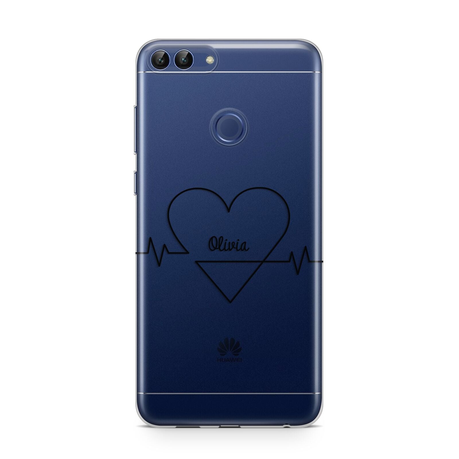 ECG Effect Heart Beats with Name Huawei P Smart Case