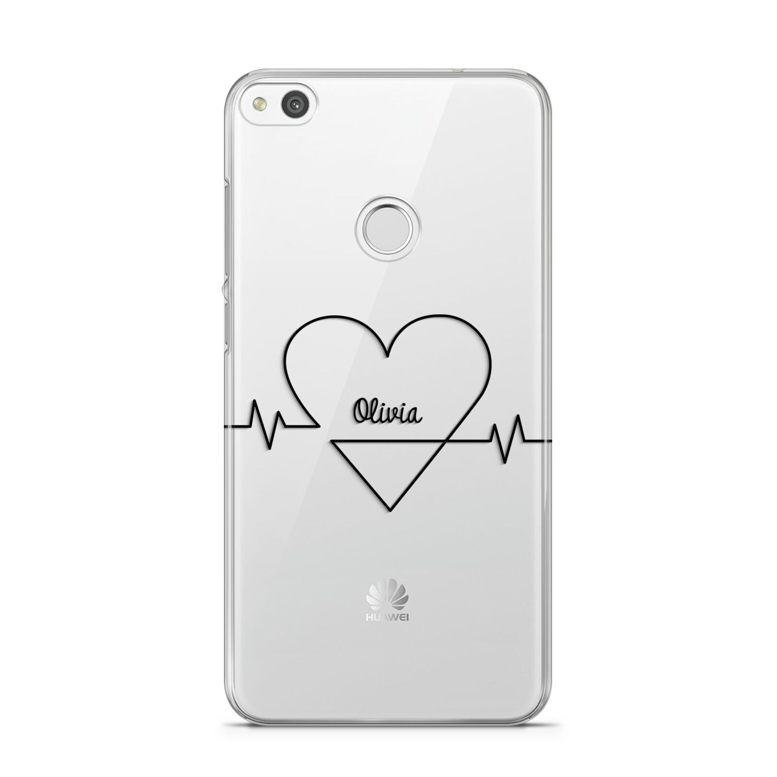 ECG Effect Heart Beats with Name Huawei P8 Lite Case