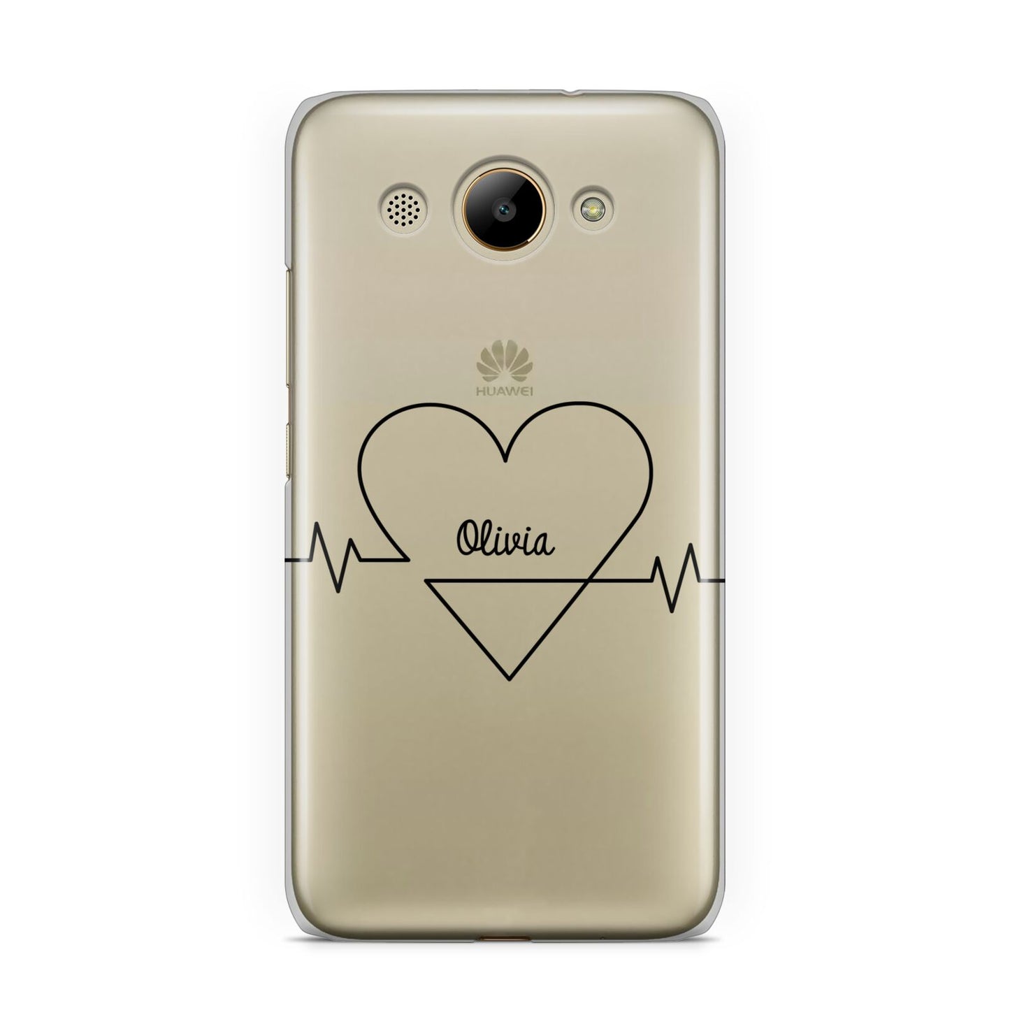 ECG Effect Heart Beats with Name Huawei Y3 2017