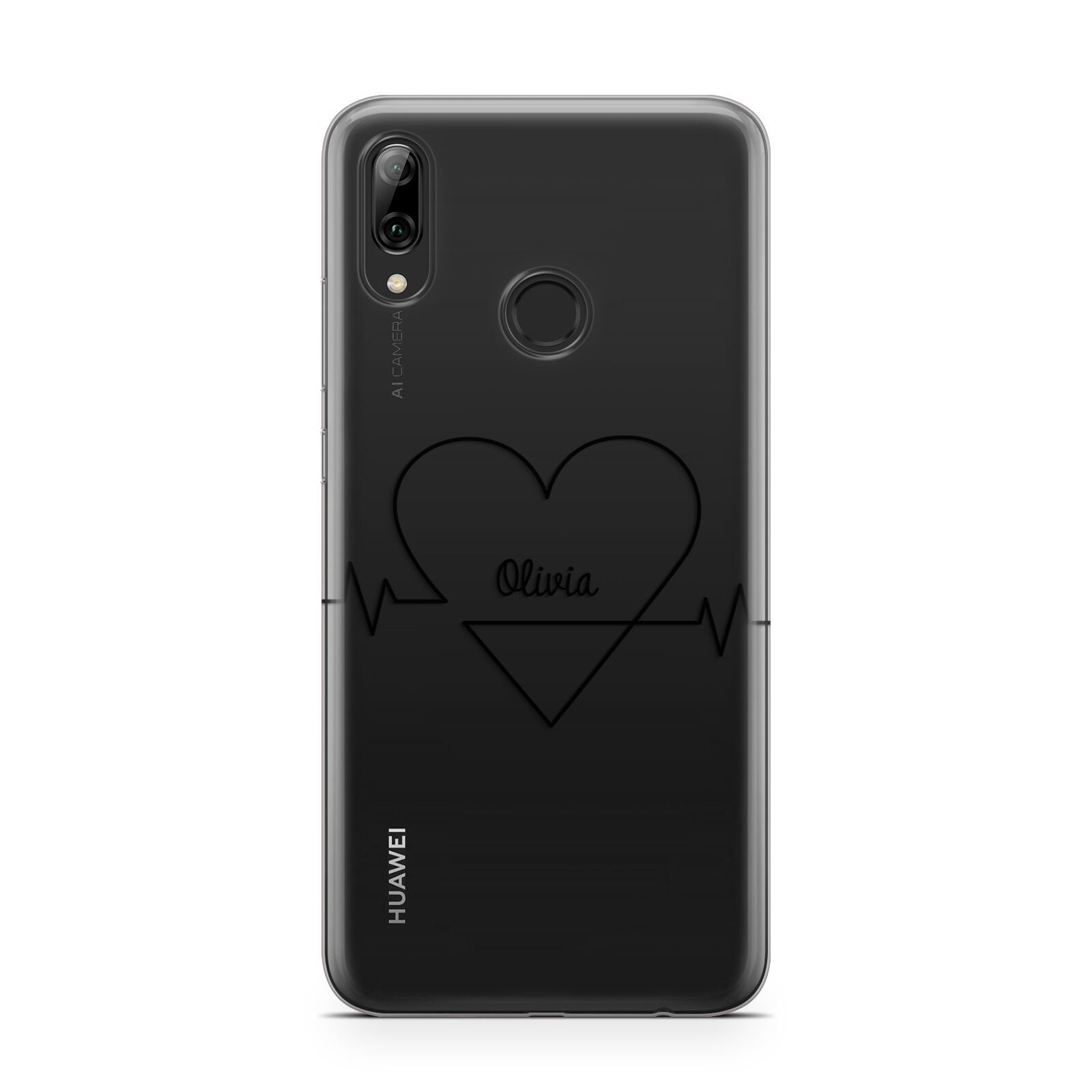 ECG Effect Heart Beats with Name Huawei Y7 2019