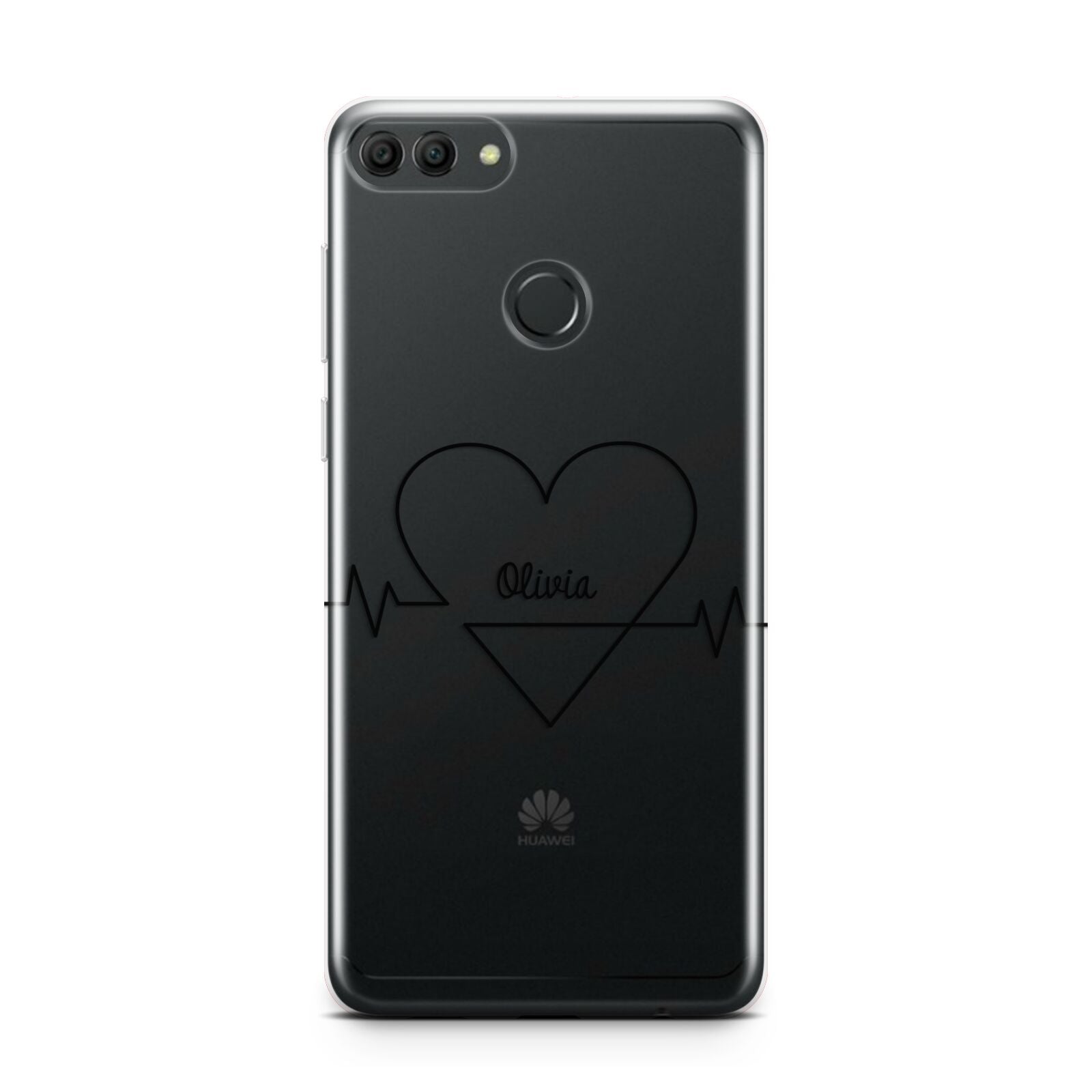 ECG Effect Heart Beats with Name Huawei Y9 2018