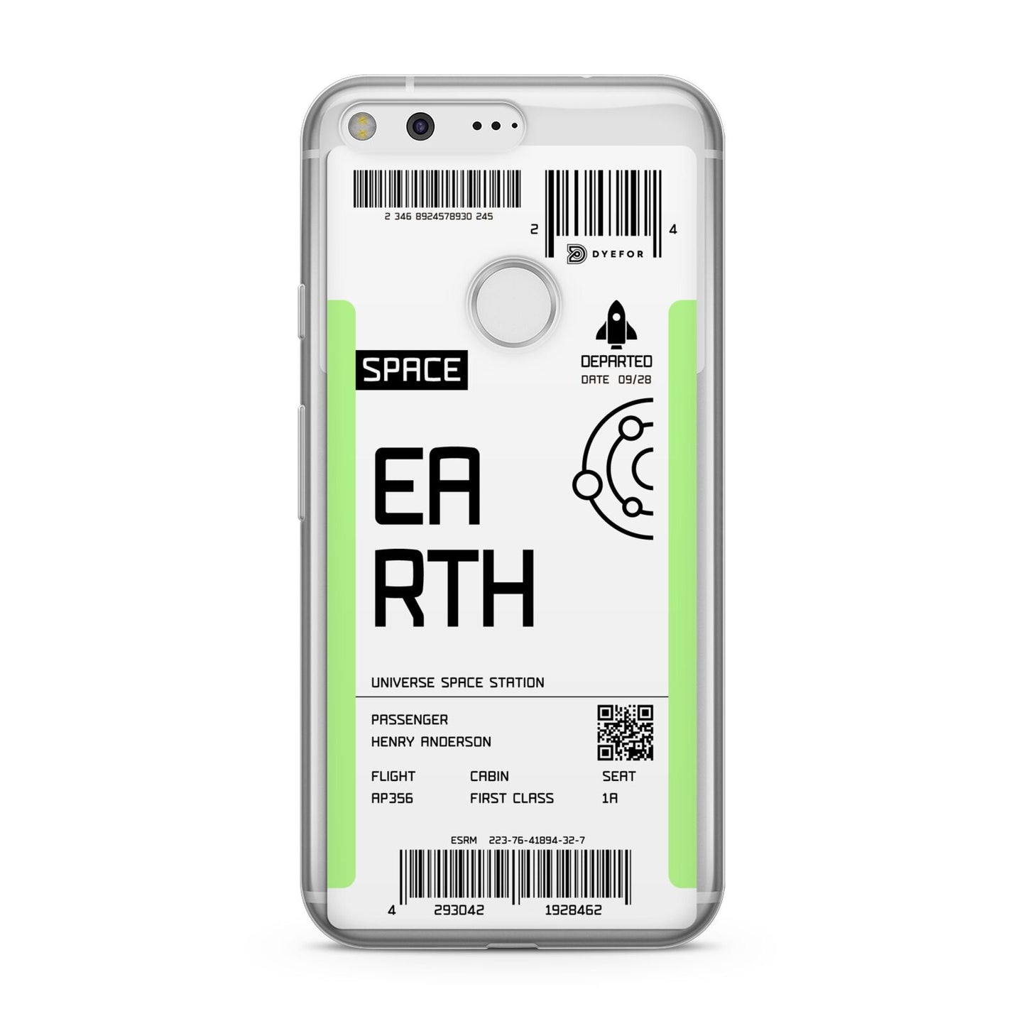 Earth Boarding Pass Google Pixel Case