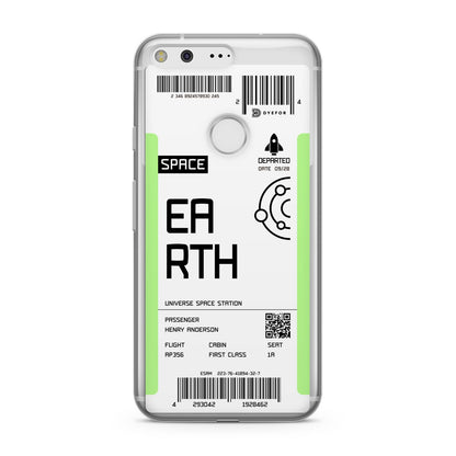 Earth Boarding Pass Google Pixel Case