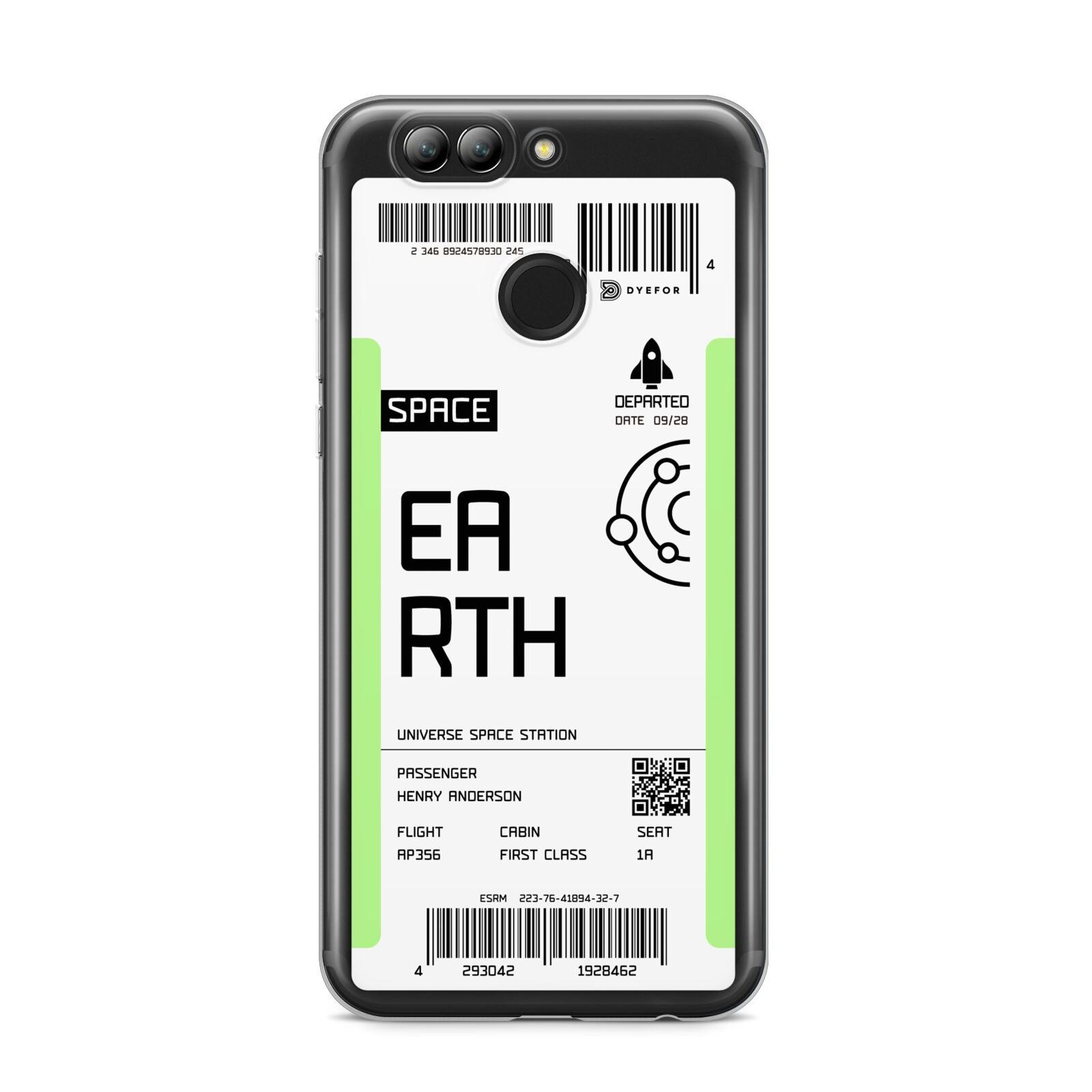 Earth Boarding Pass Huawei Nova 2s Phone Case