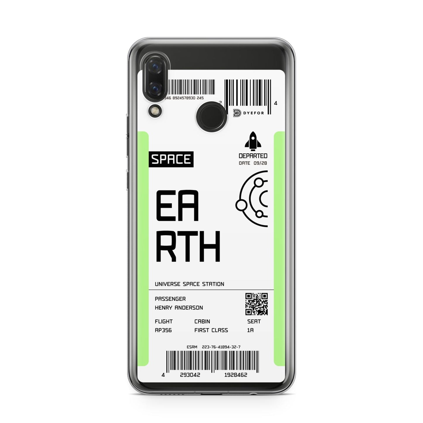 Earth Boarding Pass Huawei Nova 3 Phone Case