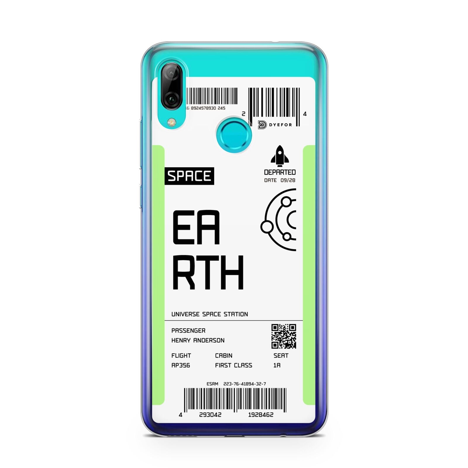 Earth Boarding Pass Huawei P Smart 2019 Case