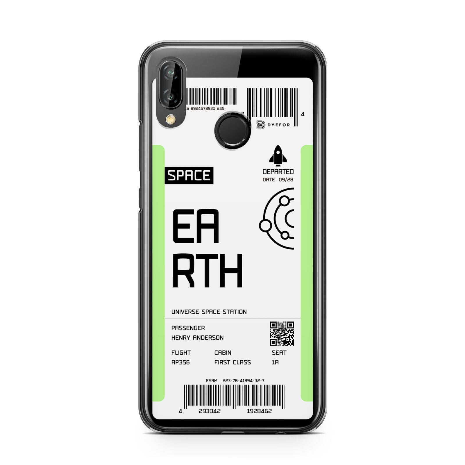 Earth Boarding Pass Huawei P20 Lite Phone Case