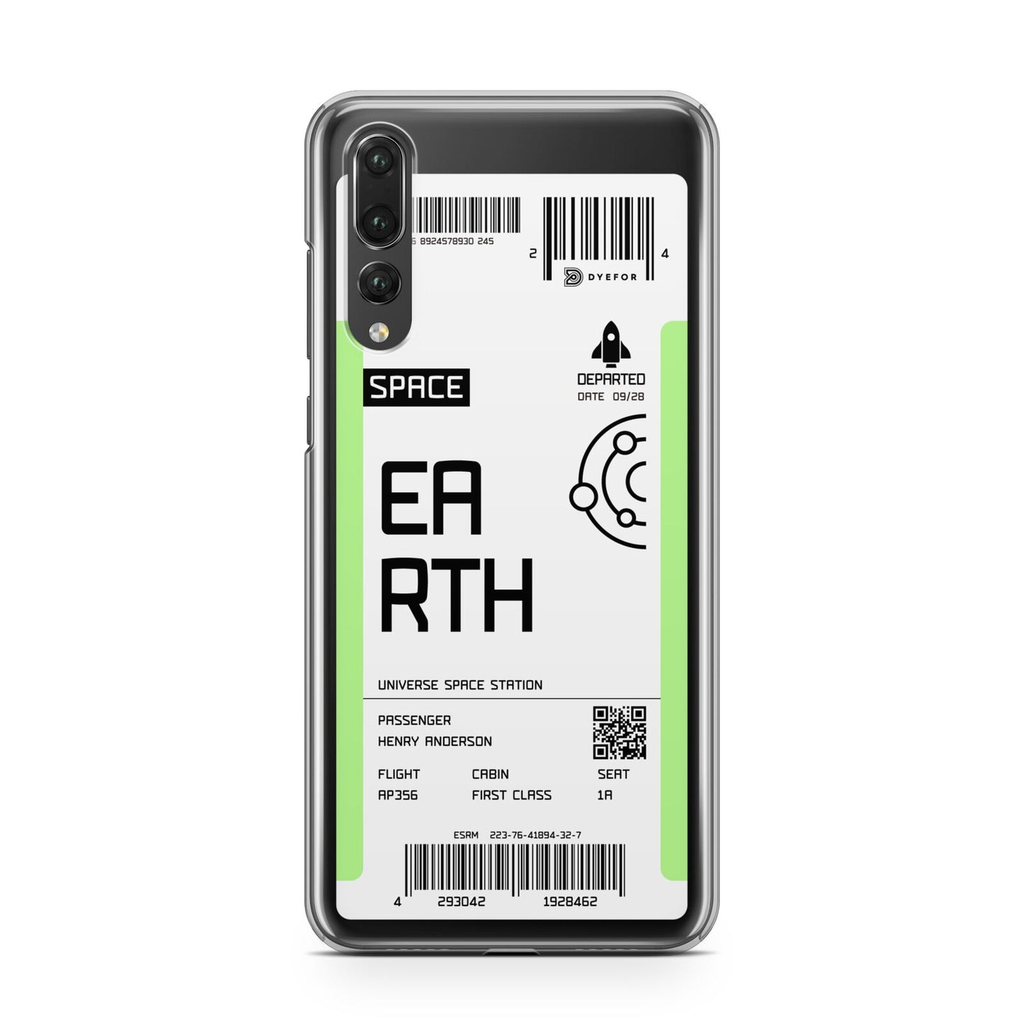 Earth Boarding Pass Huawei P20 Pro Phone Case