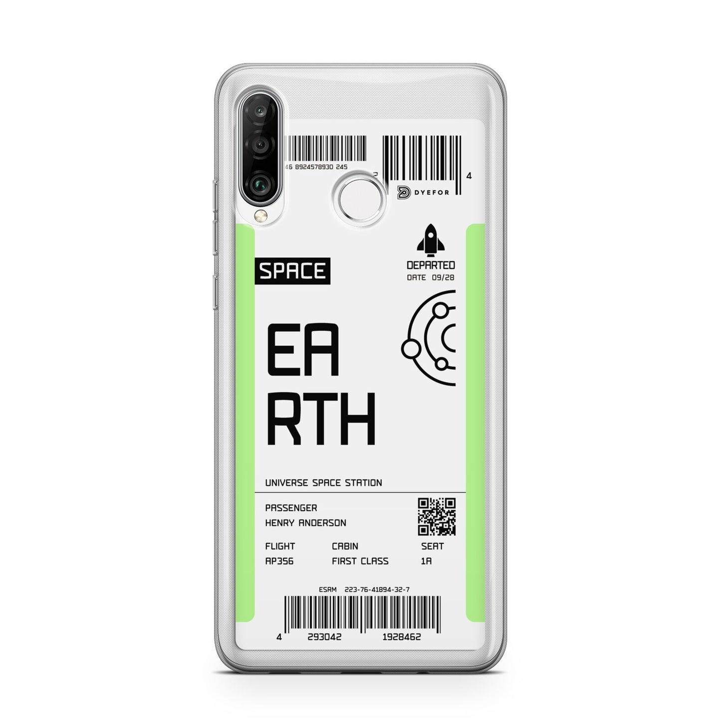 Earth Boarding Pass Huawei P30 Lite Phone Case