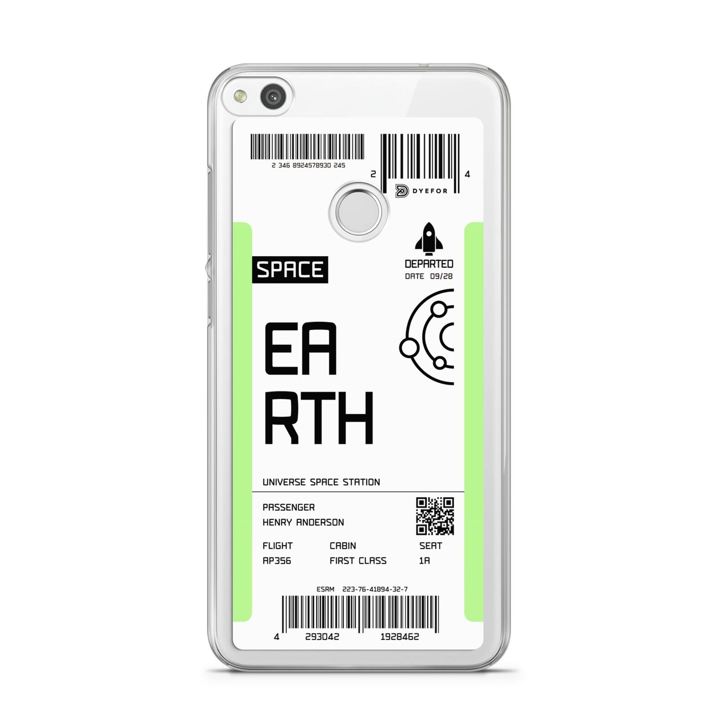 Earth Boarding Pass Huawei P8 Lite Case