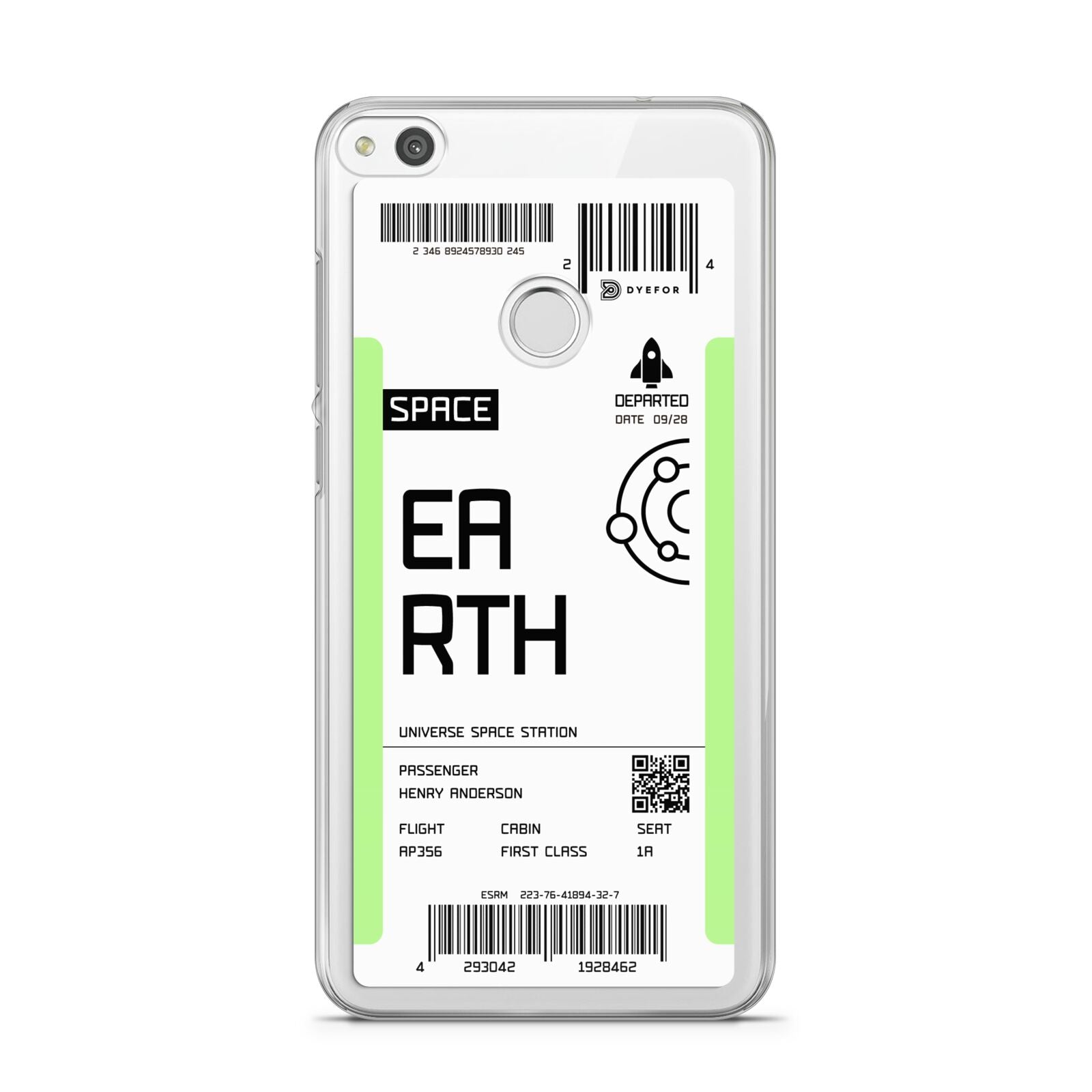 Earth Boarding Pass Huawei P8 Lite Case