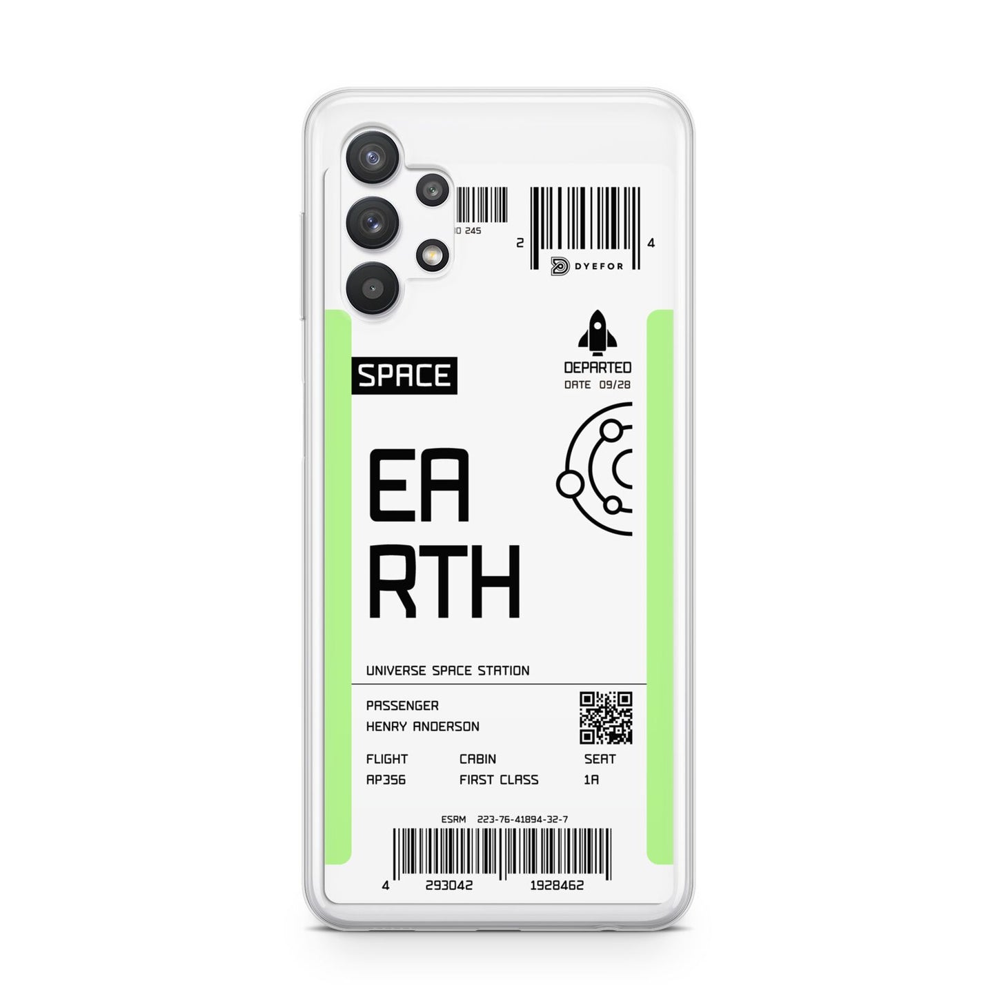 Earth Boarding Pass Samsung A32 5G Case