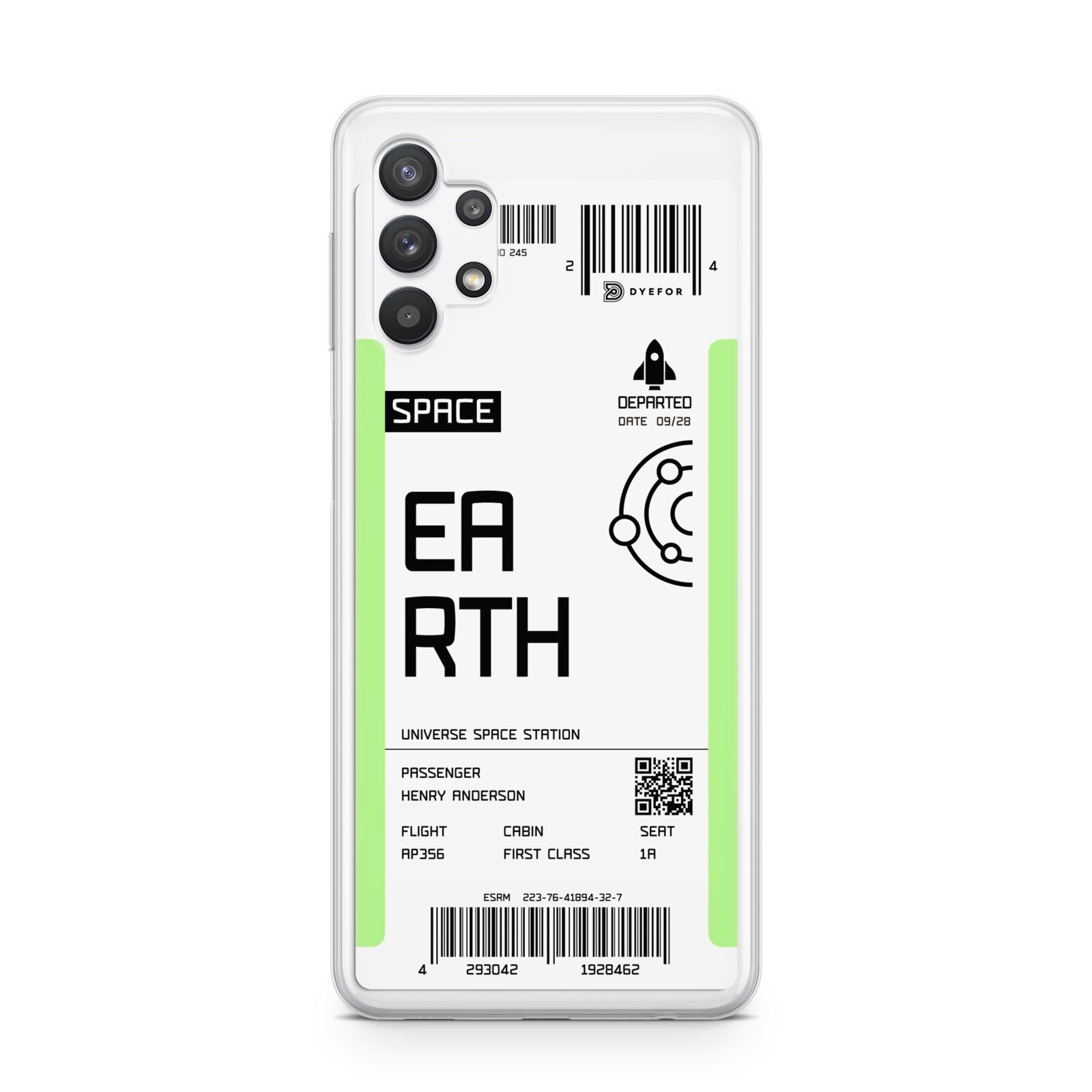 Earth Boarding Pass Samsung A32 5G Case