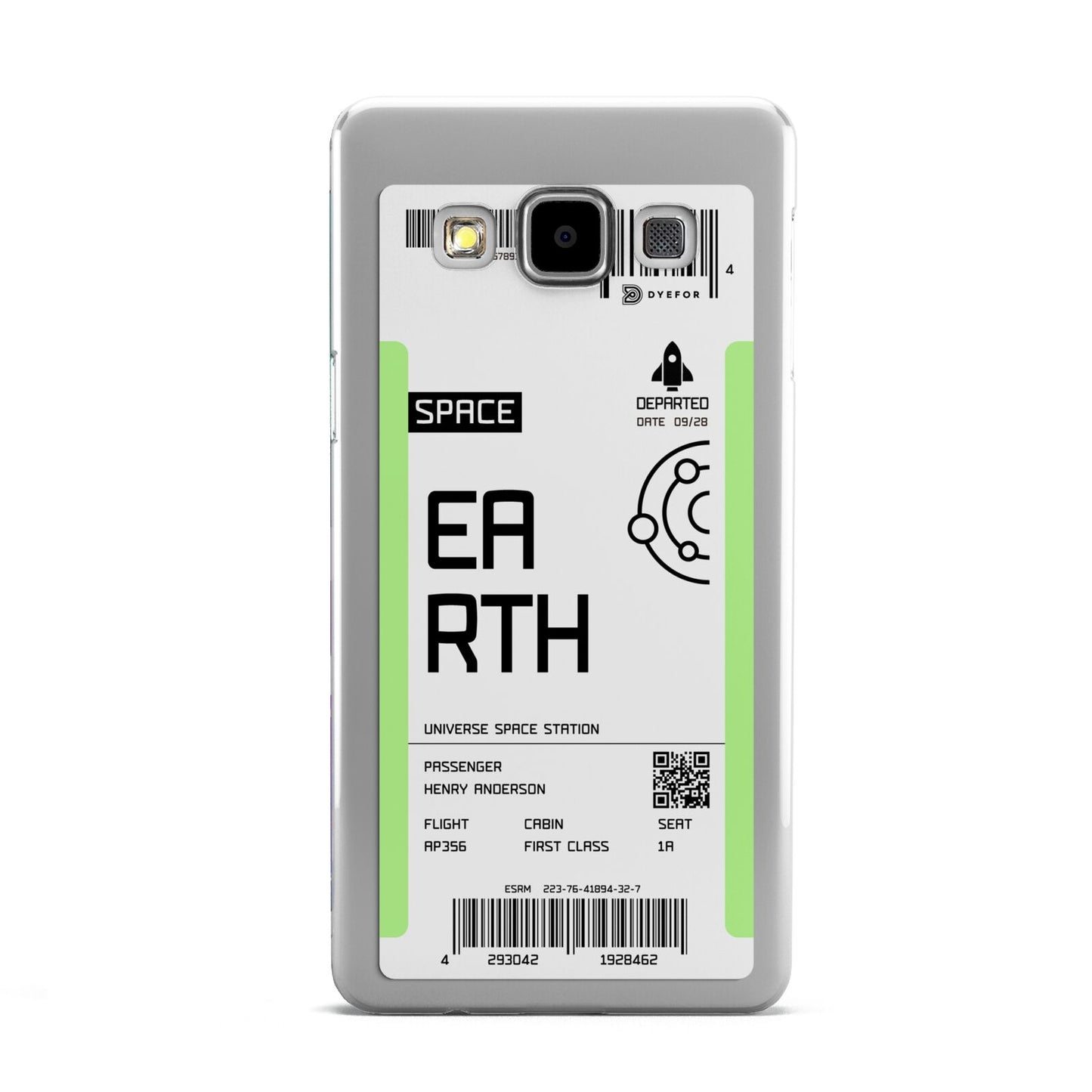 Earth Boarding Pass Samsung Galaxy A5 Case