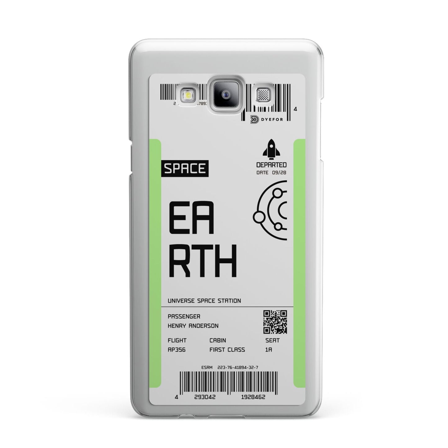 Earth Boarding Pass Samsung Galaxy A7 2015 Case