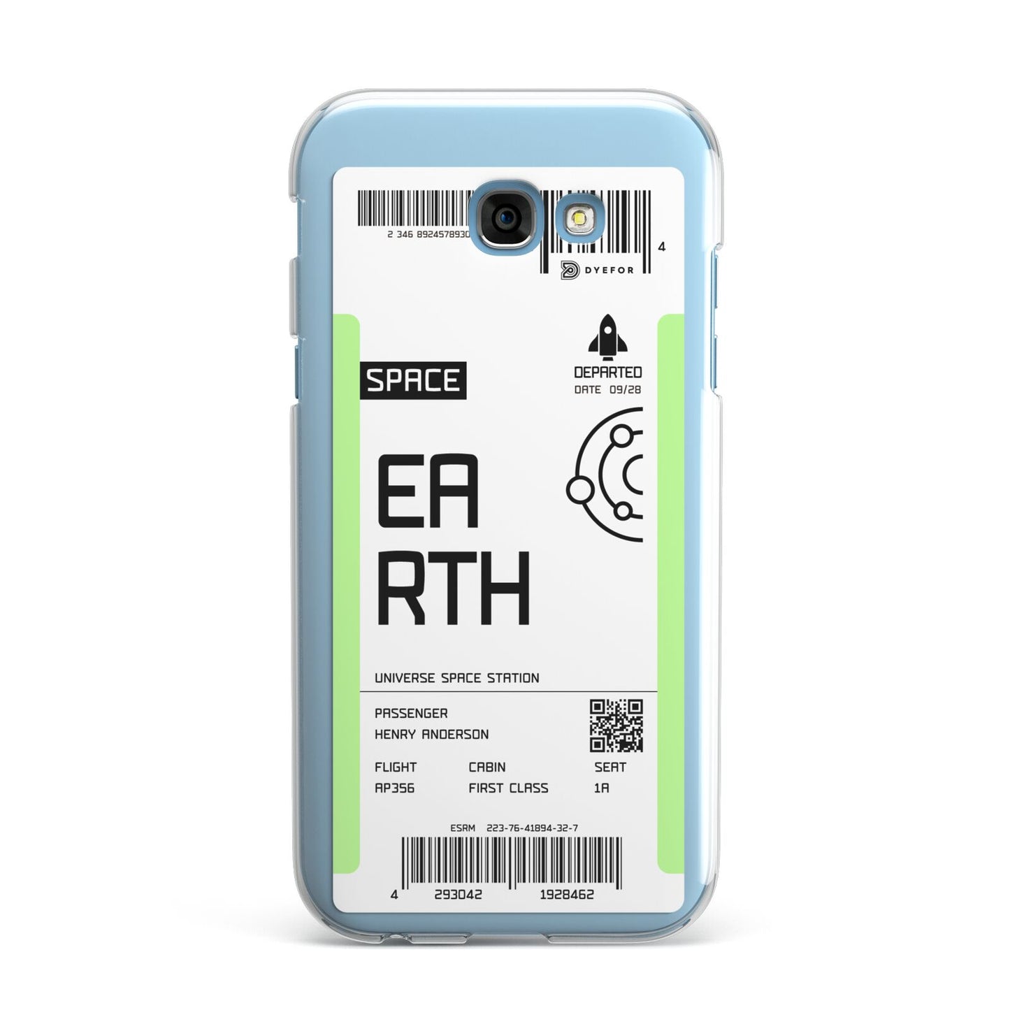 Earth Boarding Pass Samsung Galaxy A7 2017 Case