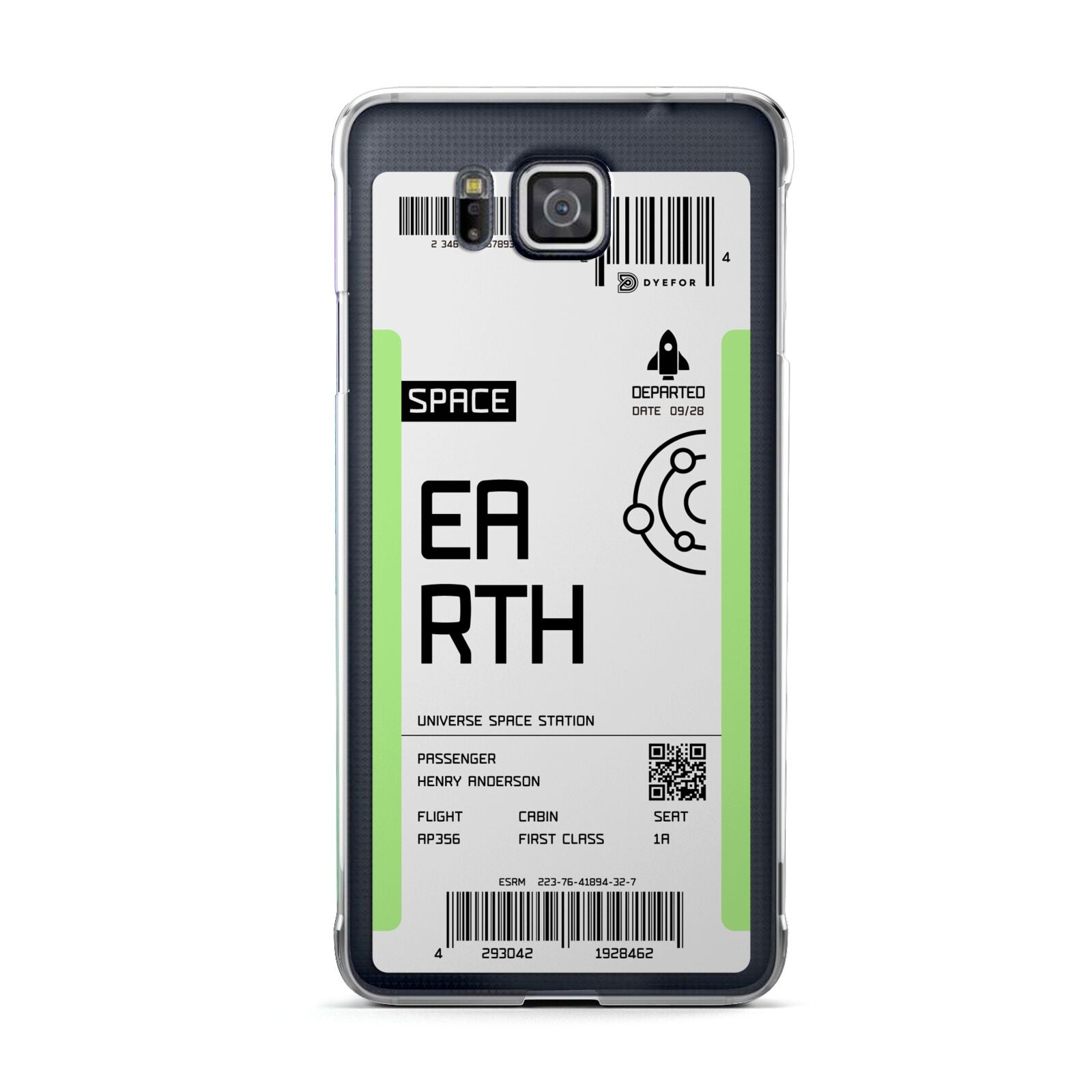 Earth Boarding Pass Samsung Galaxy Alpha Case