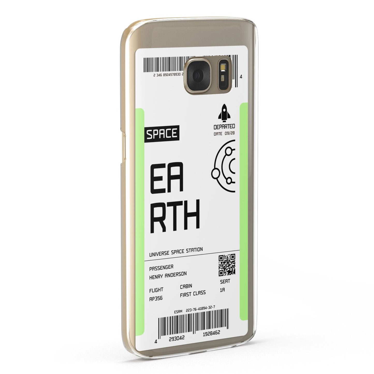 Earth Boarding Pass Samsung Galaxy Case Fourty Five Degrees