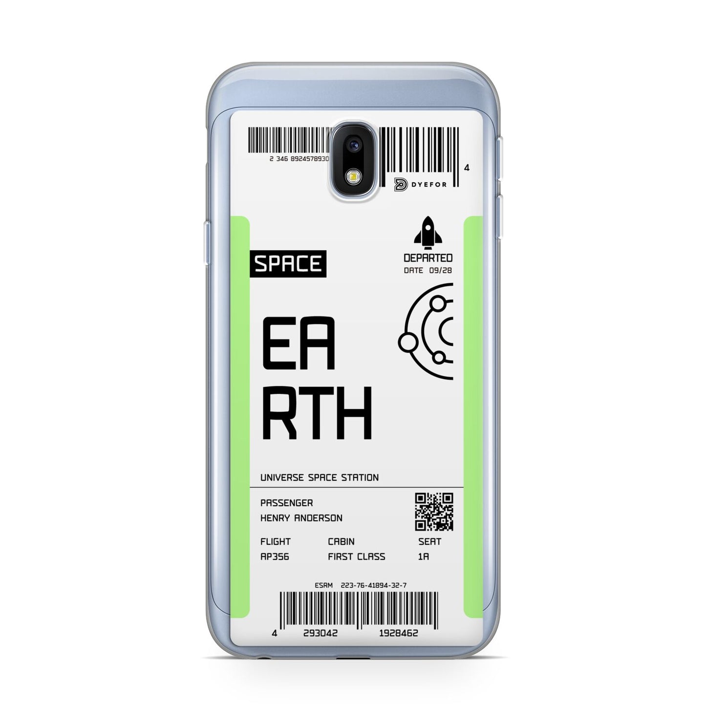 Earth Boarding Pass Samsung Galaxy J3 2017 Case