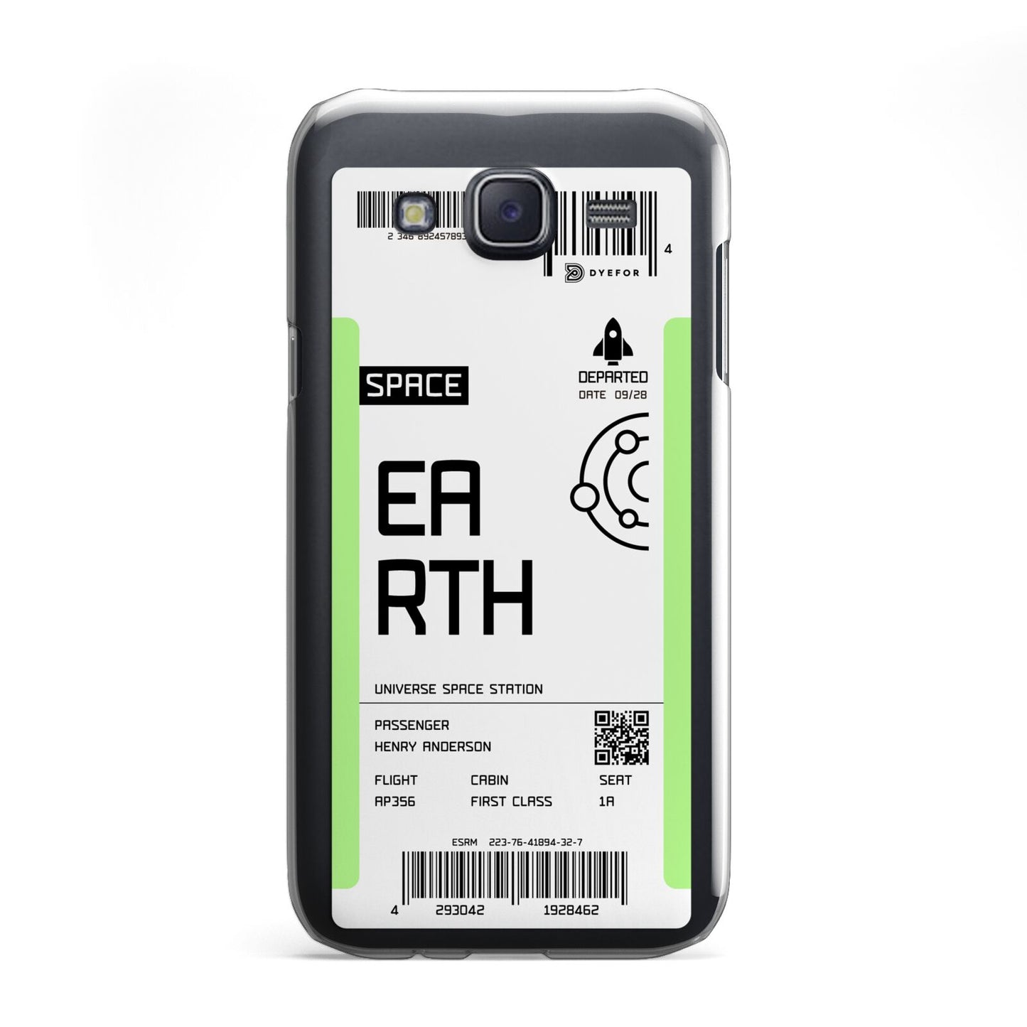 Earth Boarding Pass Samsung Galaxy J5 Case