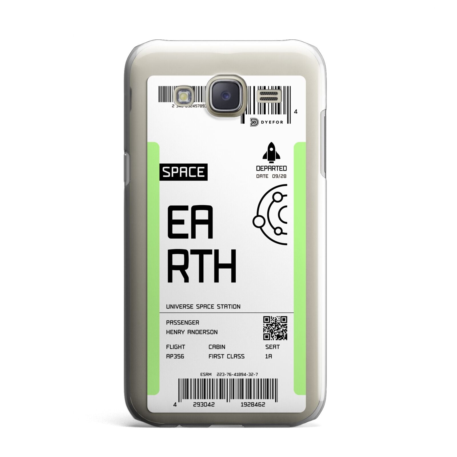 Earth Boarding Pass Samsung Galaxy J7 Case