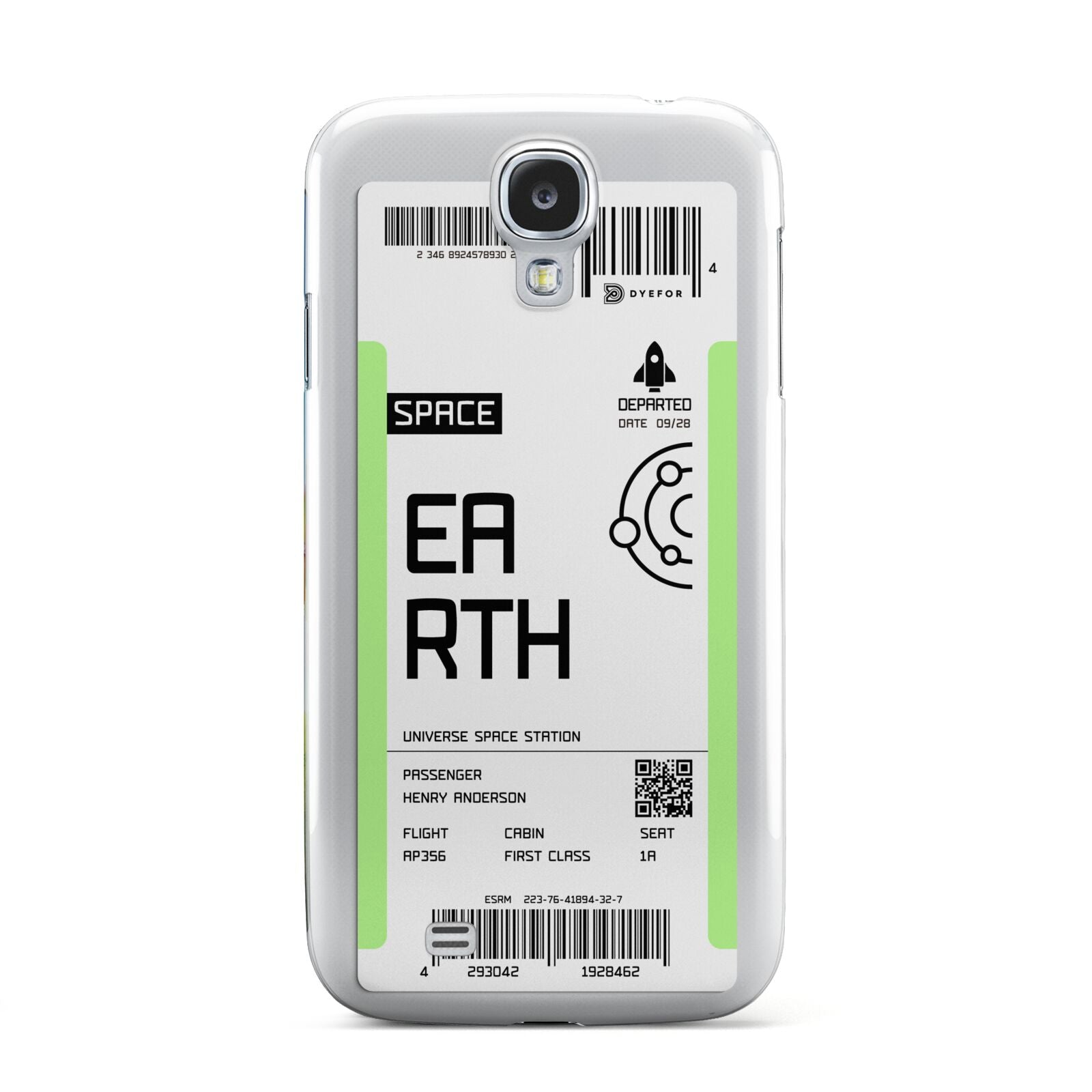 Earth Boarding Pass Samsung Galaxy S4 Case