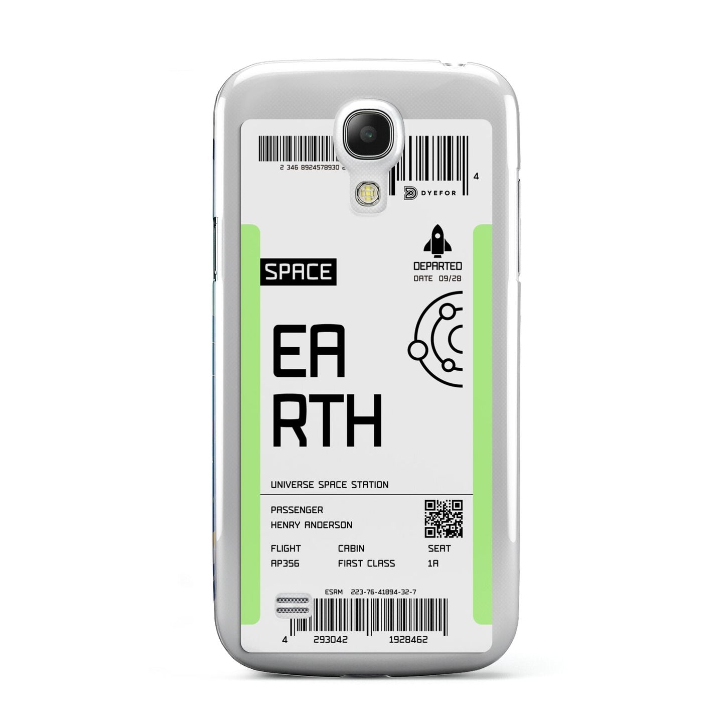 Earth Boarding Pass Samsung Galaxy S4 Mini Case