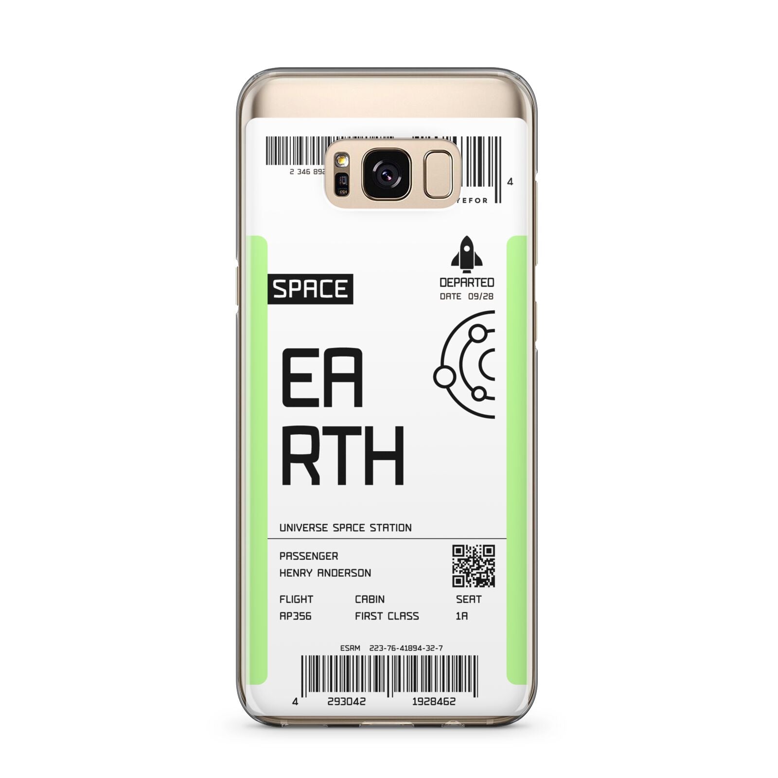 Earth Boarding Pass Samsung Galaxy S8 Plus Case