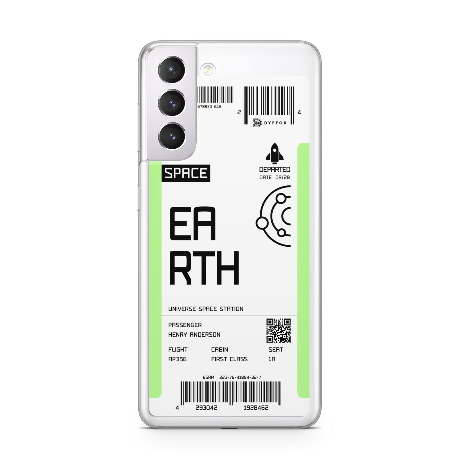 Earth Boarding Pass Samsung S21 Case