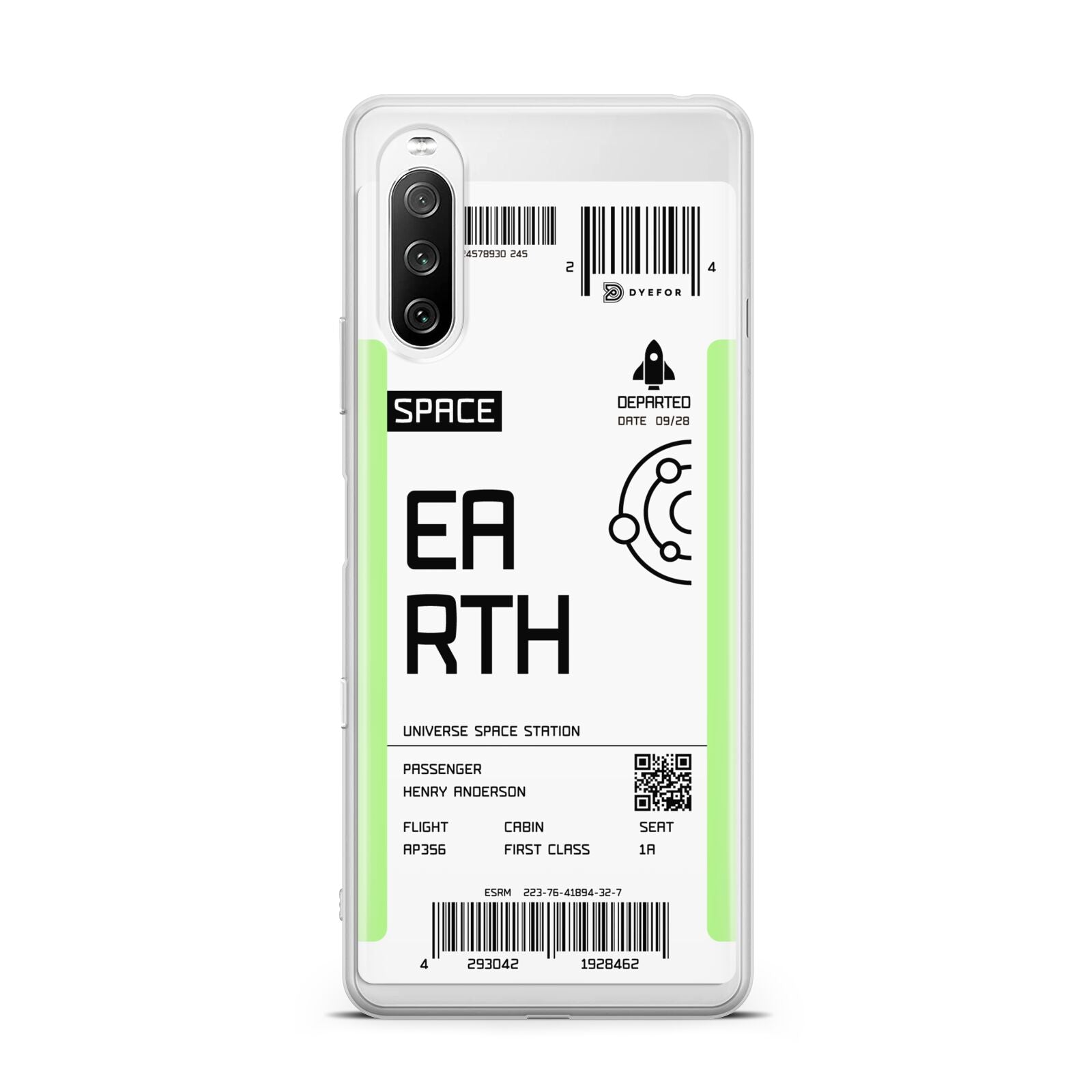 Earth Boarding Pass Sony Xperia 10 III Case