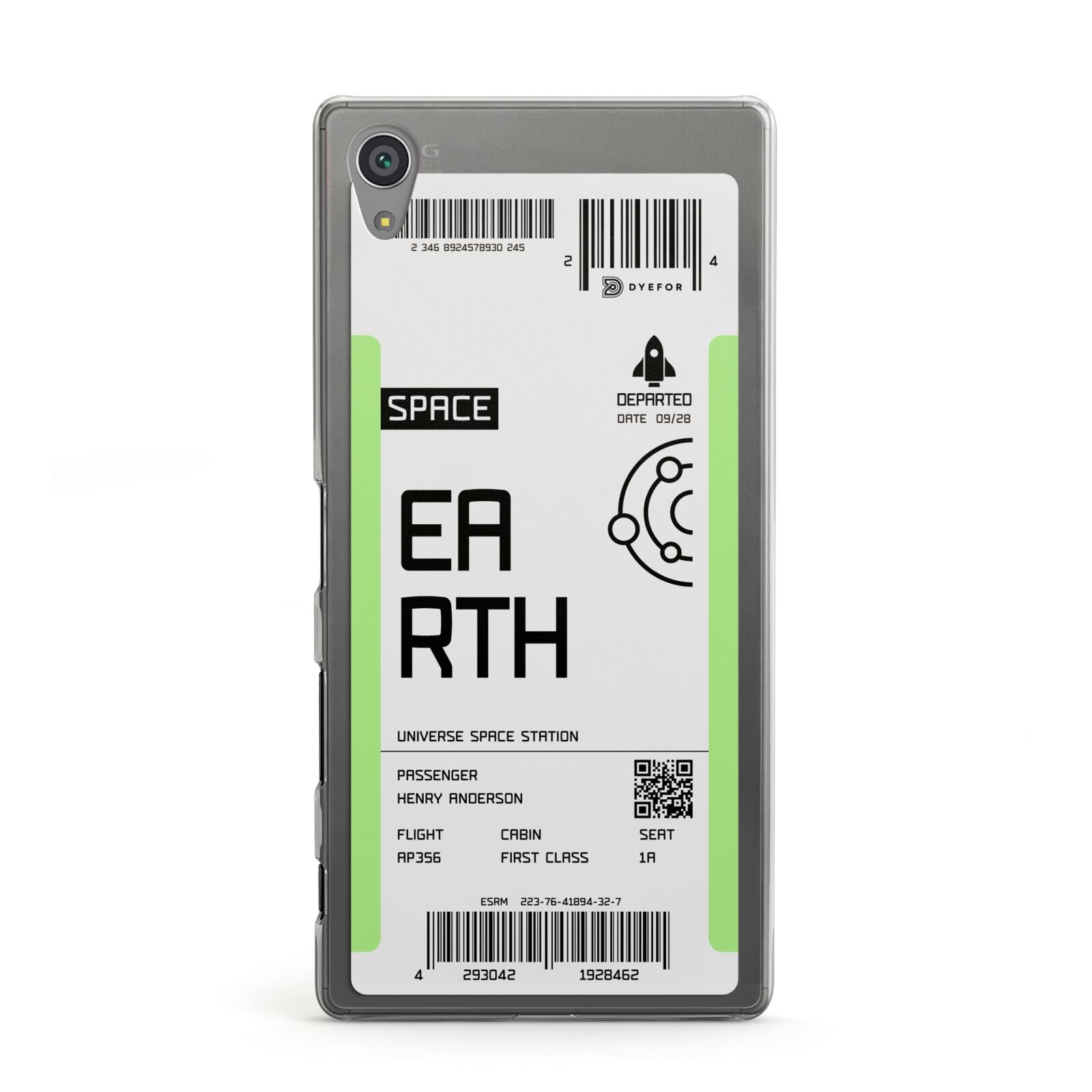 Earth Boarding Pass Sony Xperia Case