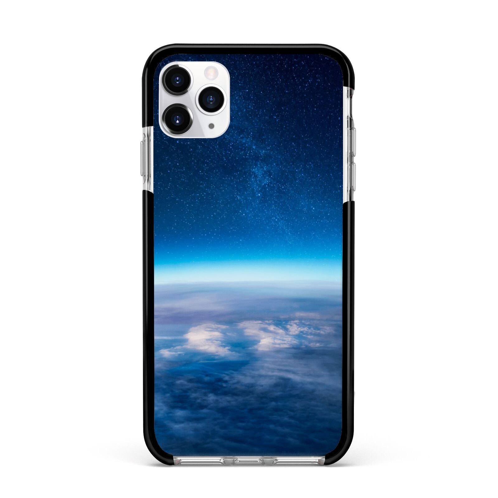 Earth In Space Apple iPhone 11 Pro Max in Silver with Black Impact Case