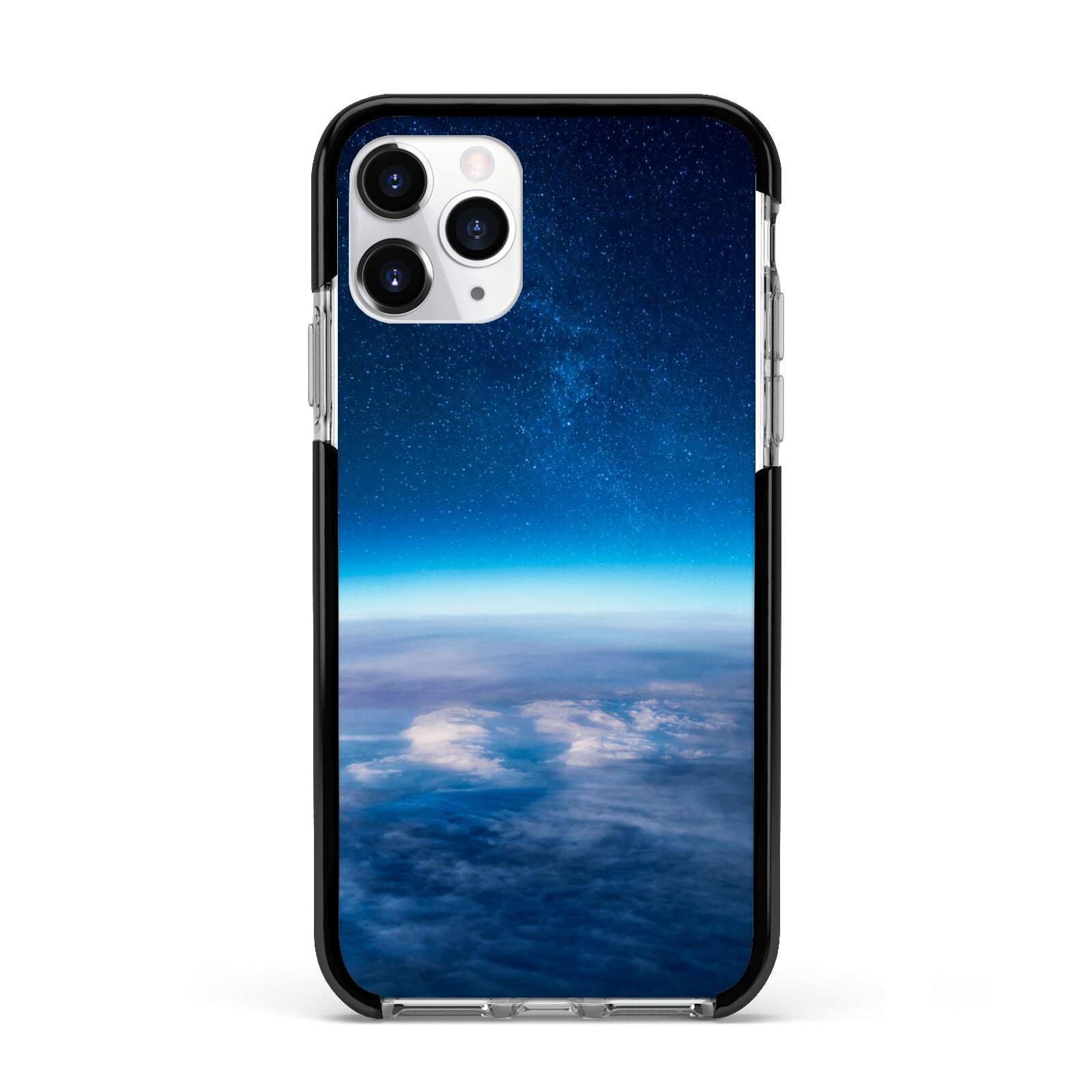 Earth In Space Apple iPhone 11 Pro in Silver with Black Impact Case