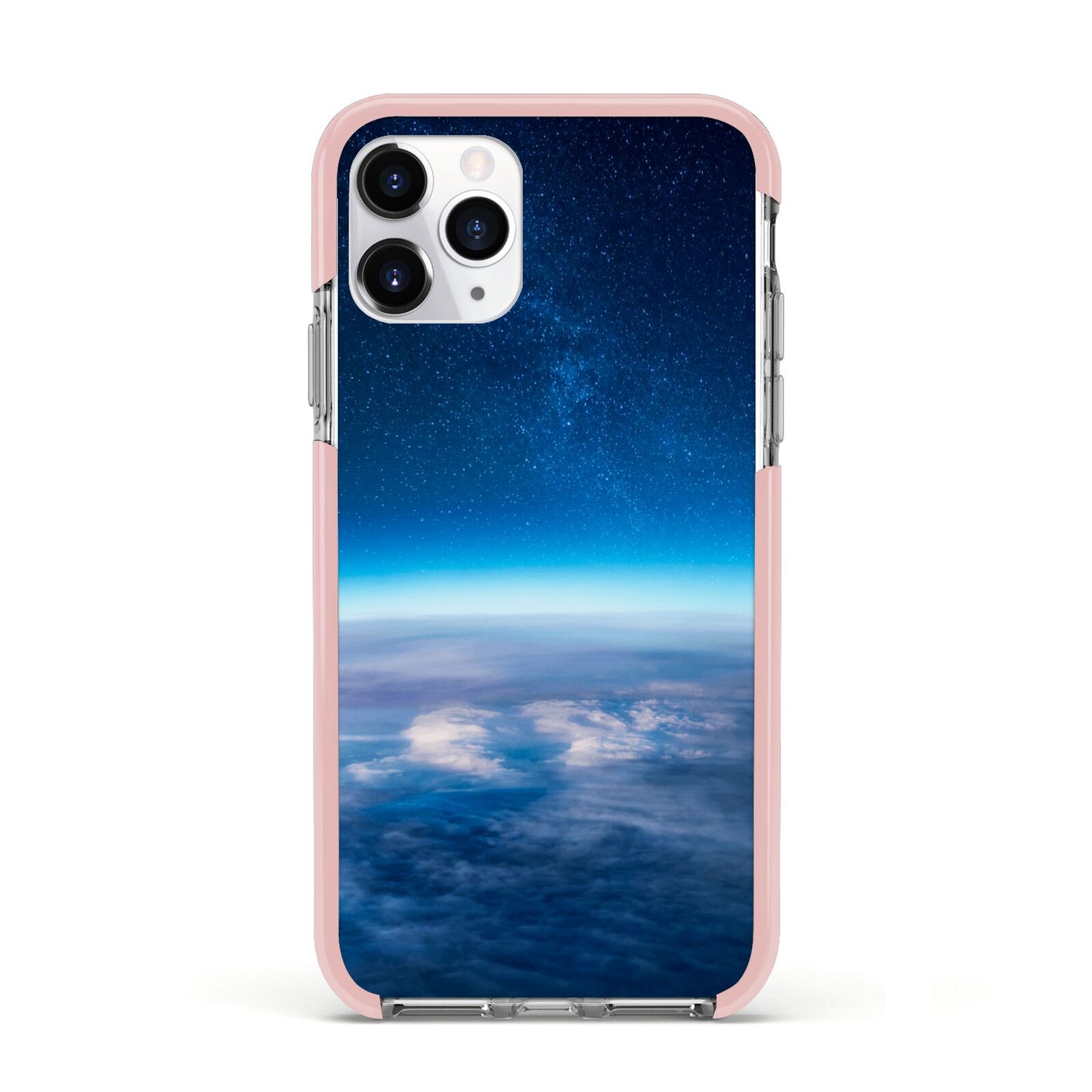 Earth In Space Apple iPhone 11 Pro in Silver with Pink Impact Case