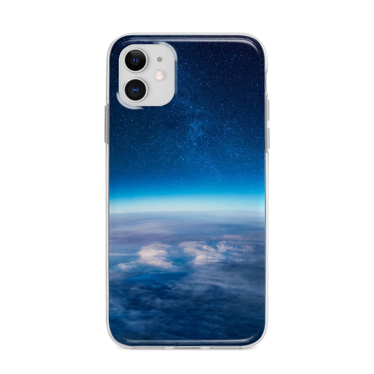 Earth In Space Apple iPhone 11 in White with Bumper Case