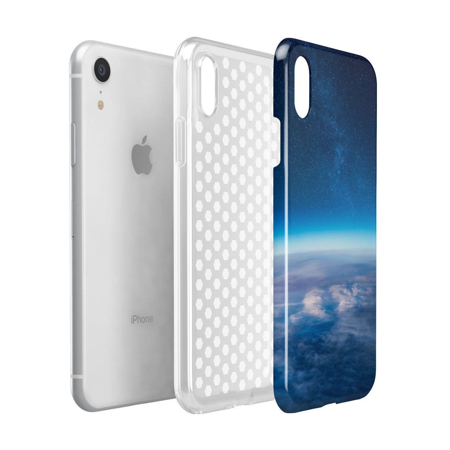 Earth In Space Apple iPhone XR White 3D Tough Case Expanded view