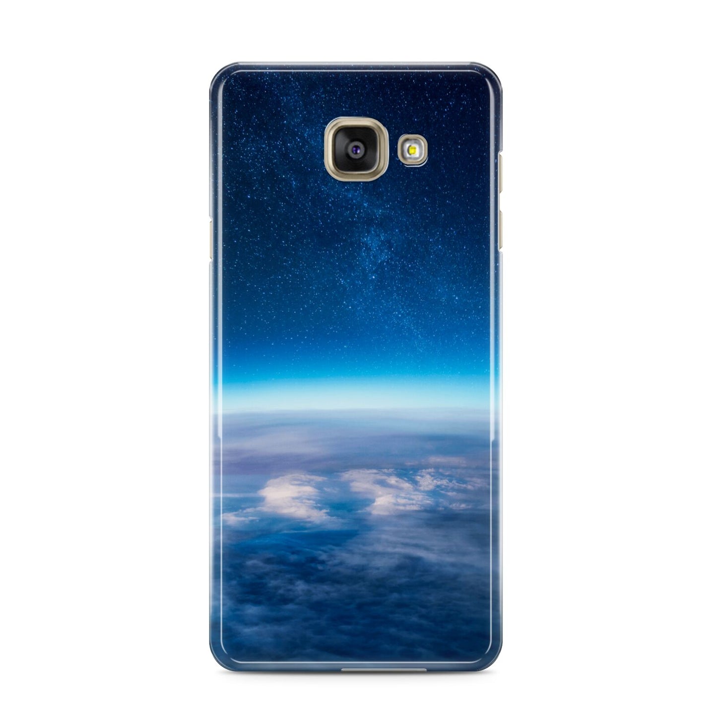 Earth In Space Samsung Galaxy A3 2016 Case on gold phone