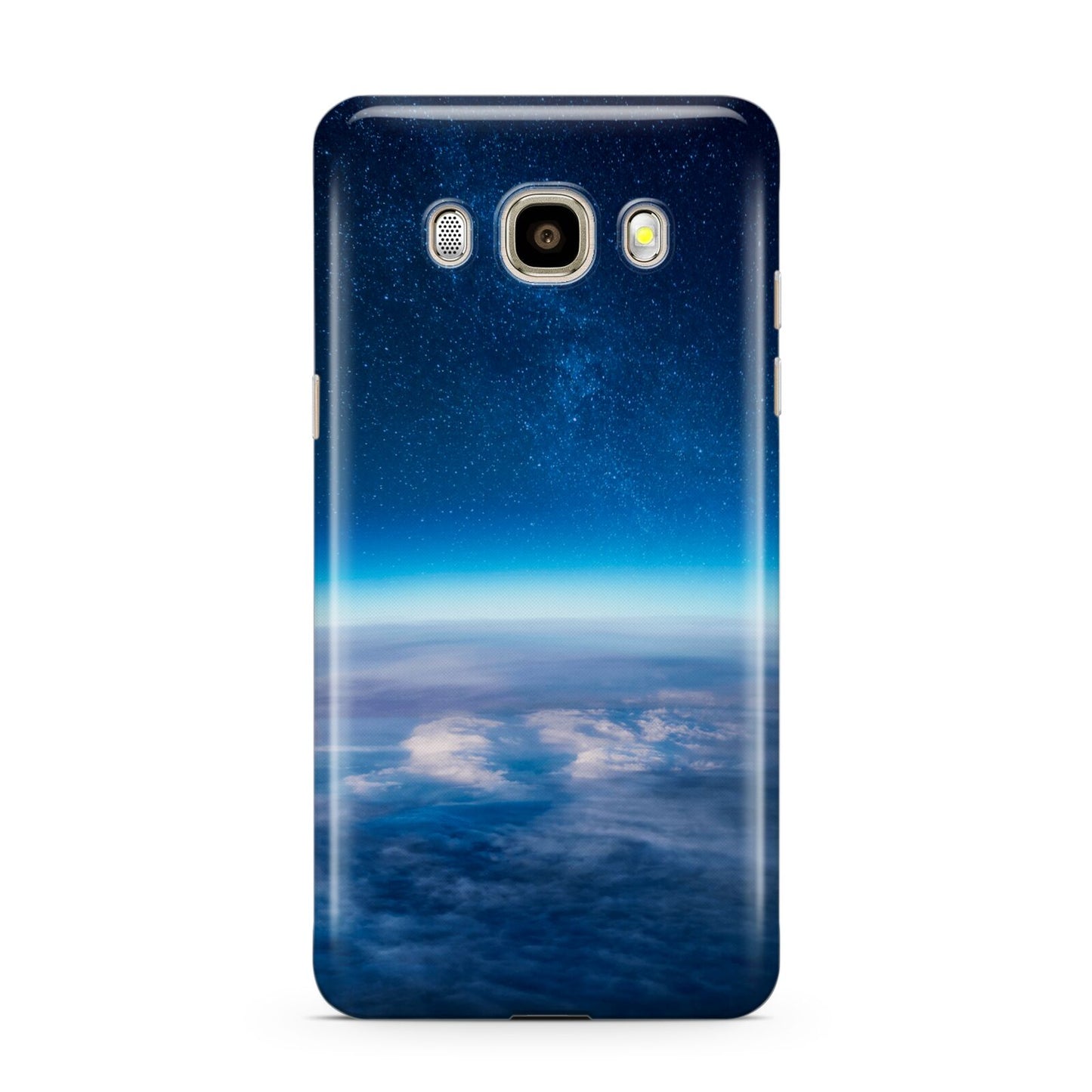 Earth In Space Samsung Galaxy J7 2016 Case on gold phone