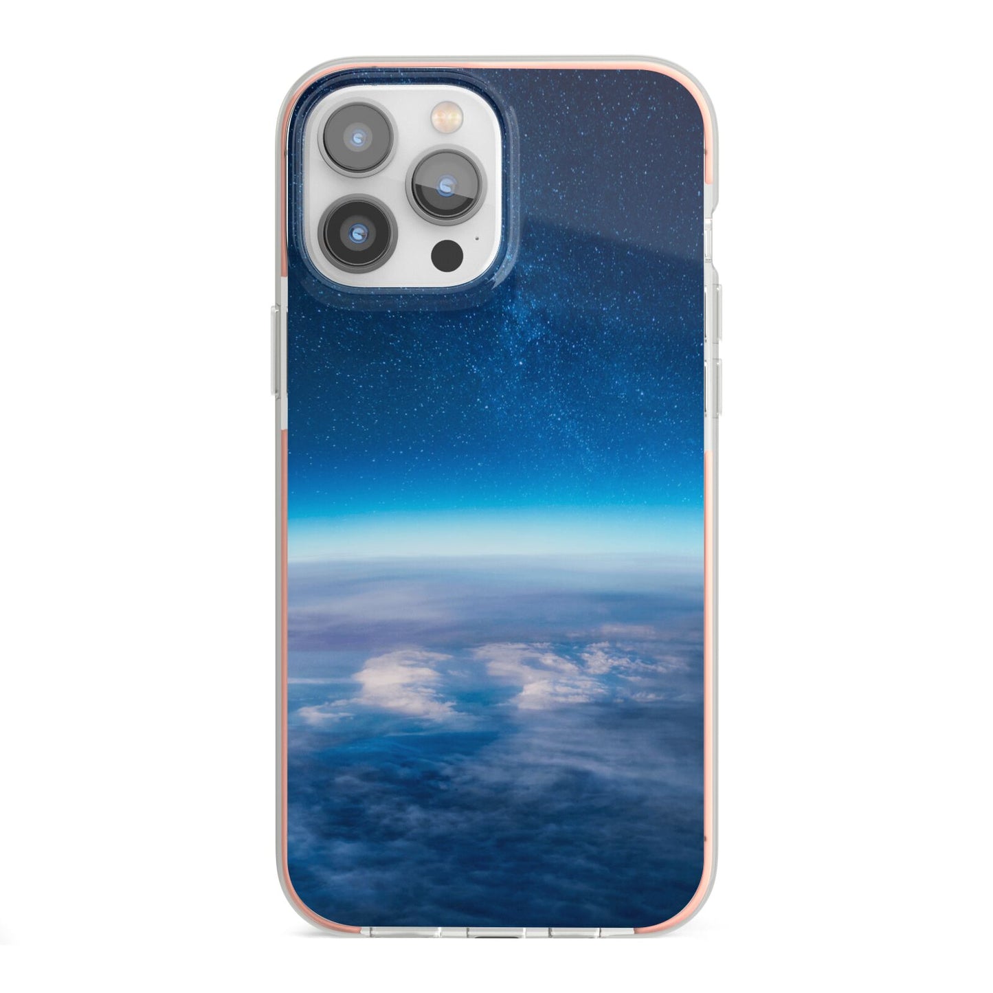 Earth In Space iPhone 13 Pro Max TPU Impact Case with Pink Edges