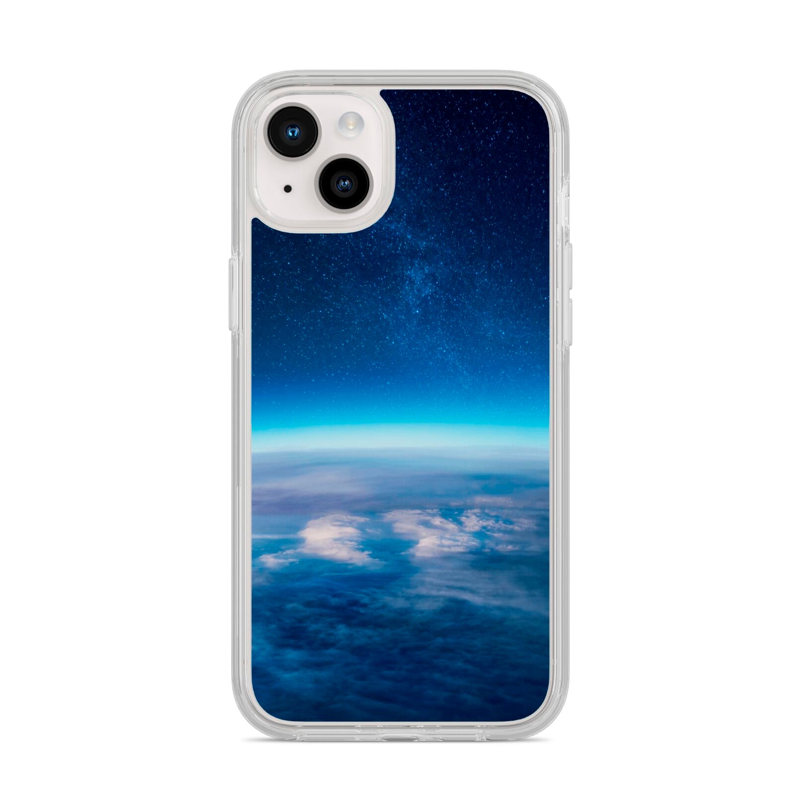 Earth In Space iPhone 14 Plus Clear Tough Case Starlight