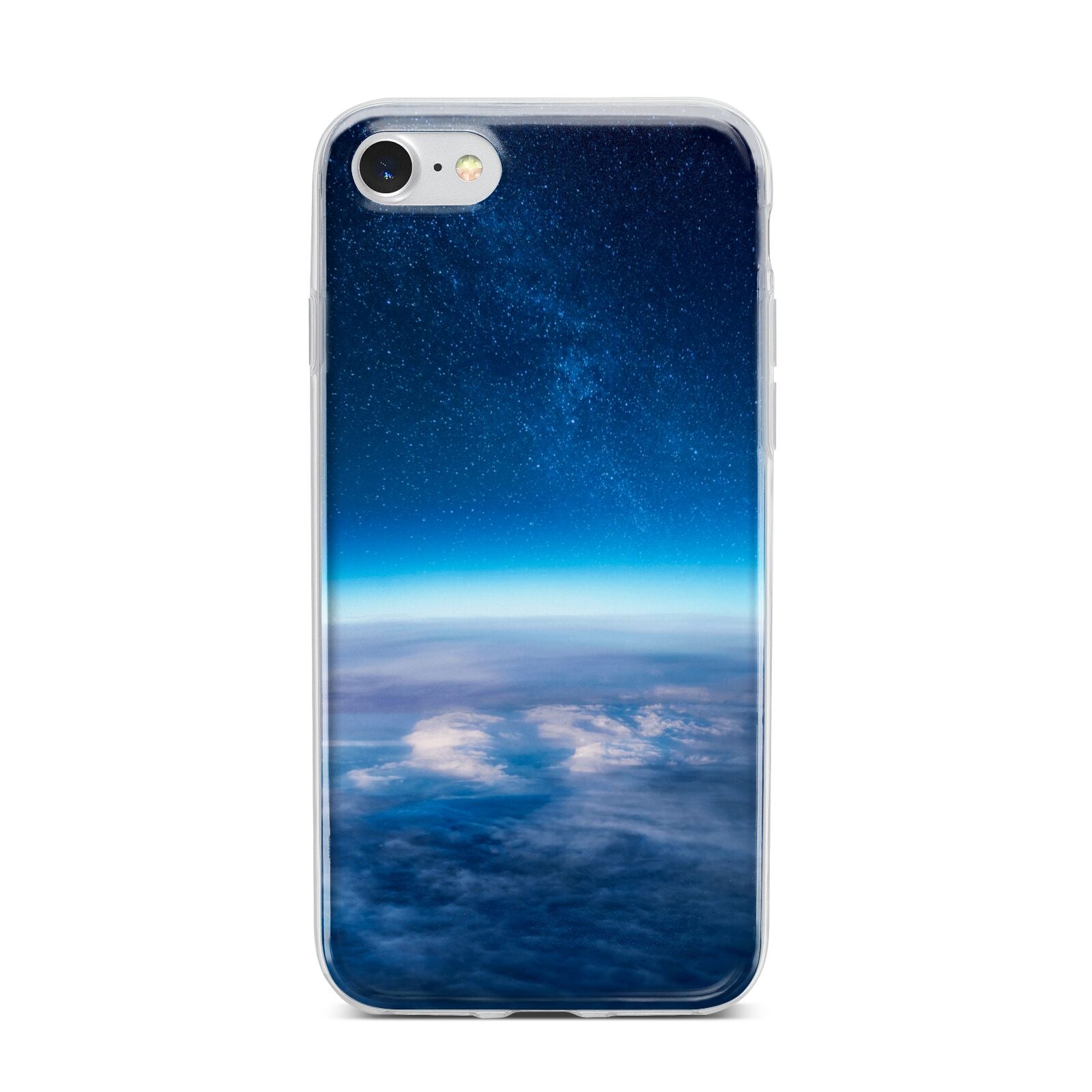 Earth In Space iPhone 7 Bumper Case on Silver iPhone